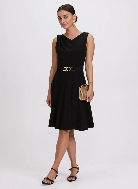 Belted Pleat Detail Dress sold by Laura