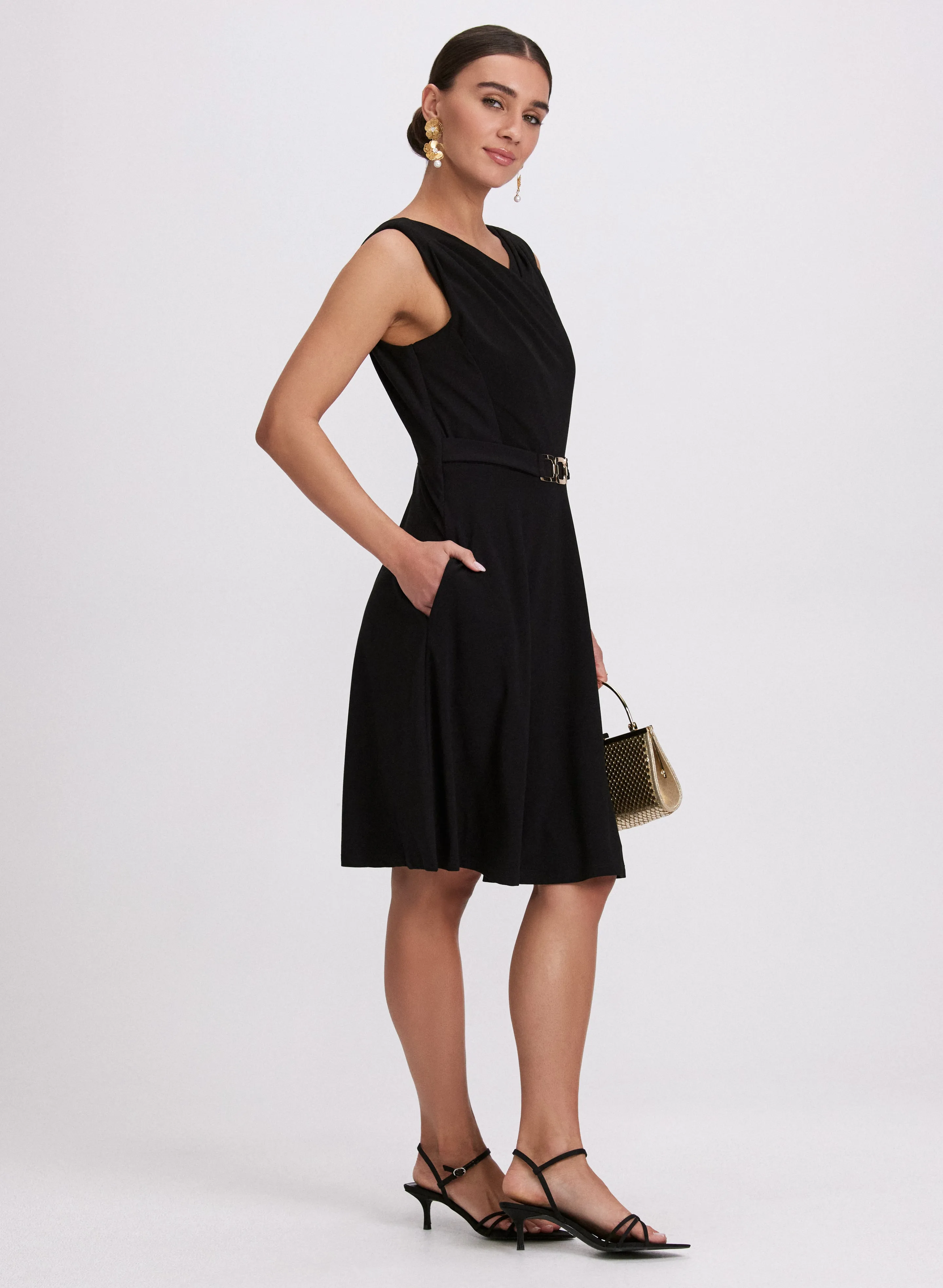 Belted Pleat Detail Dress sold by Laura product image thumbnail 2