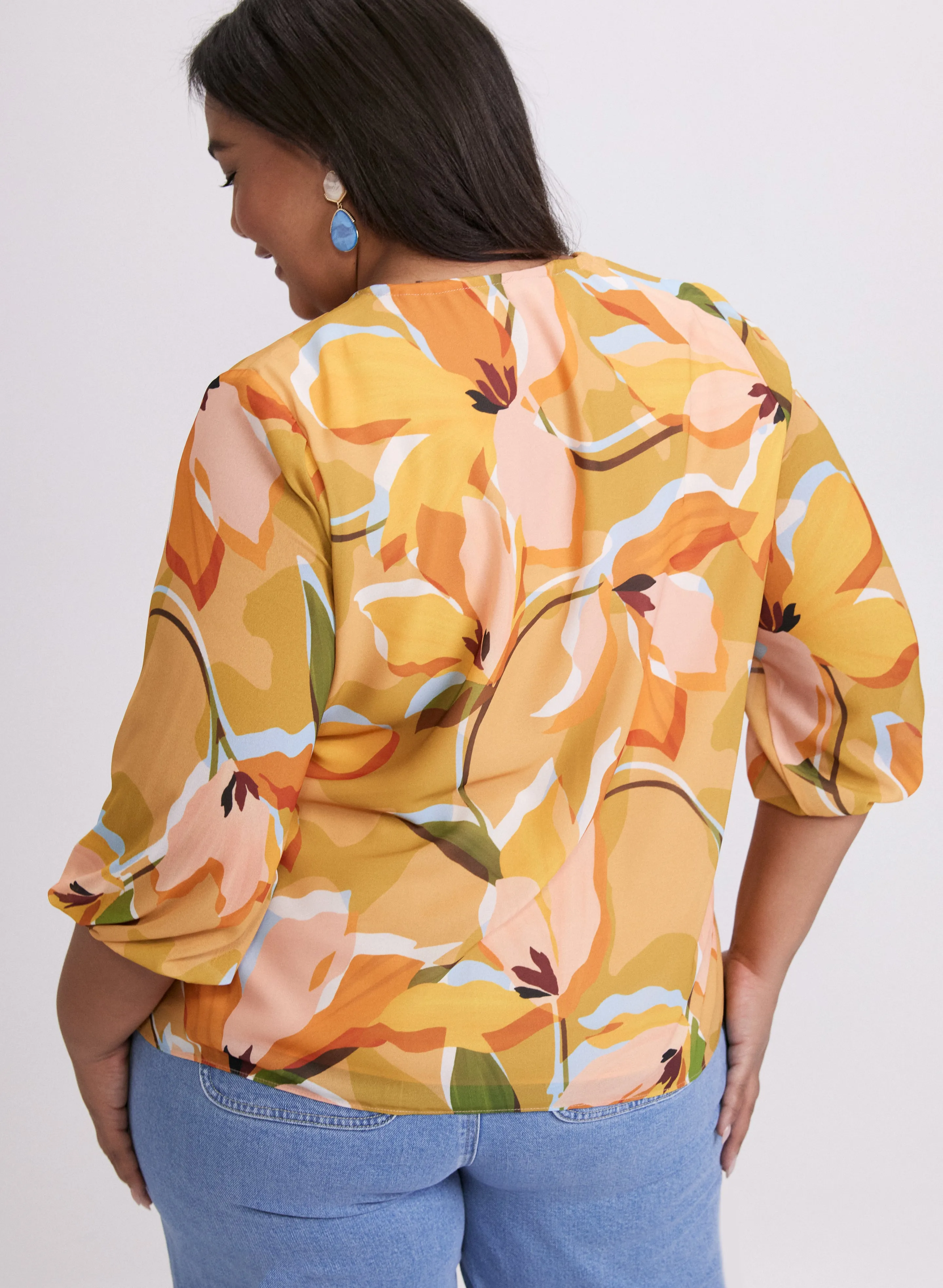 Floral Split Neck Blouse sold by Laura product image thumbnail 3