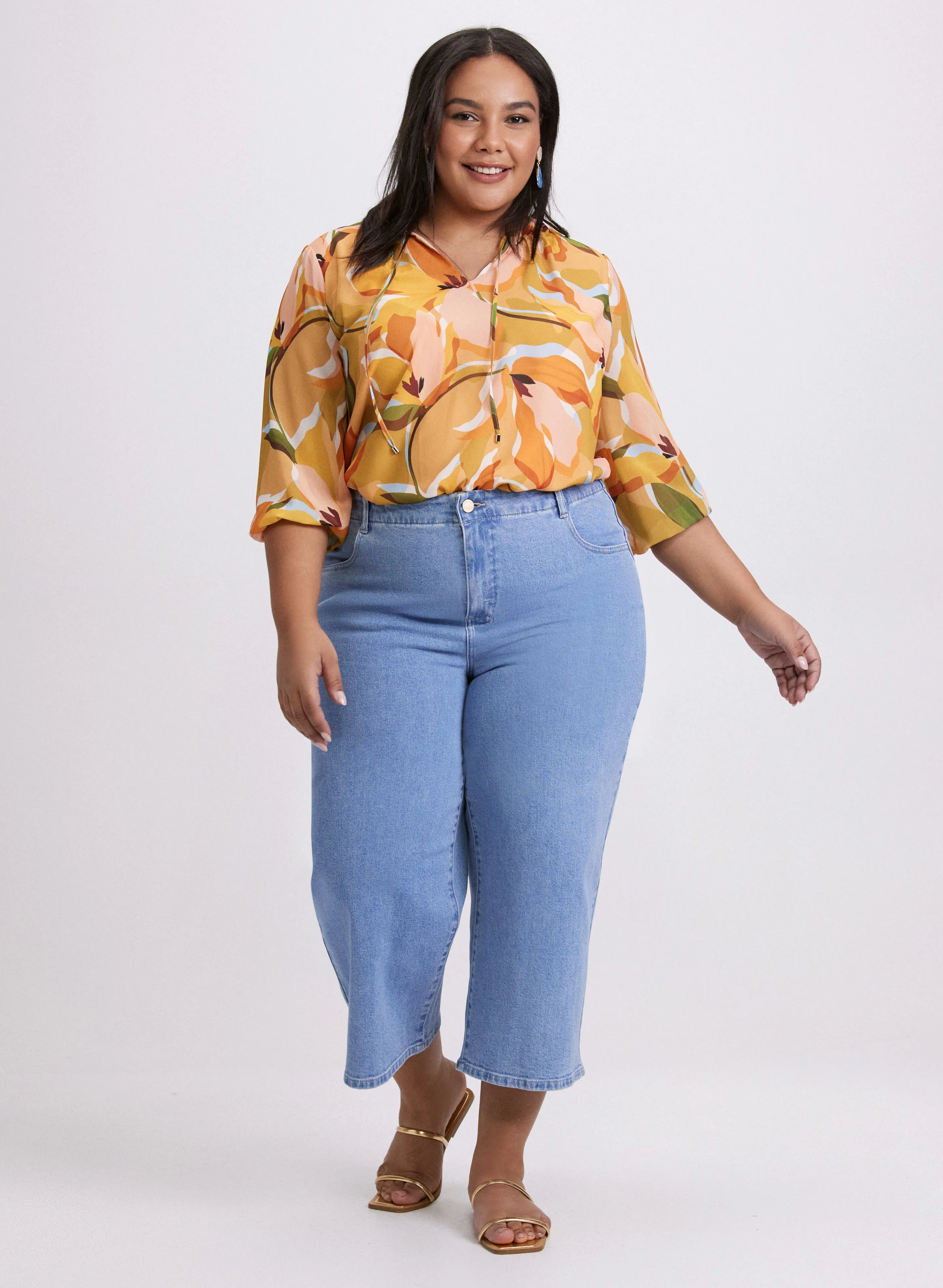 Floral Split Neck Blouse sold by Laura product image thumbnail 2