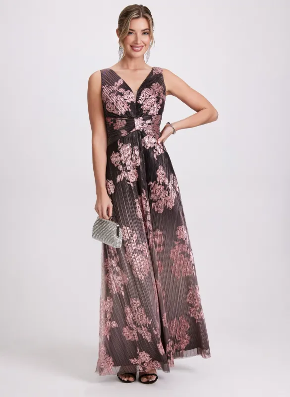 Pleated Floral Dress sold by Laura