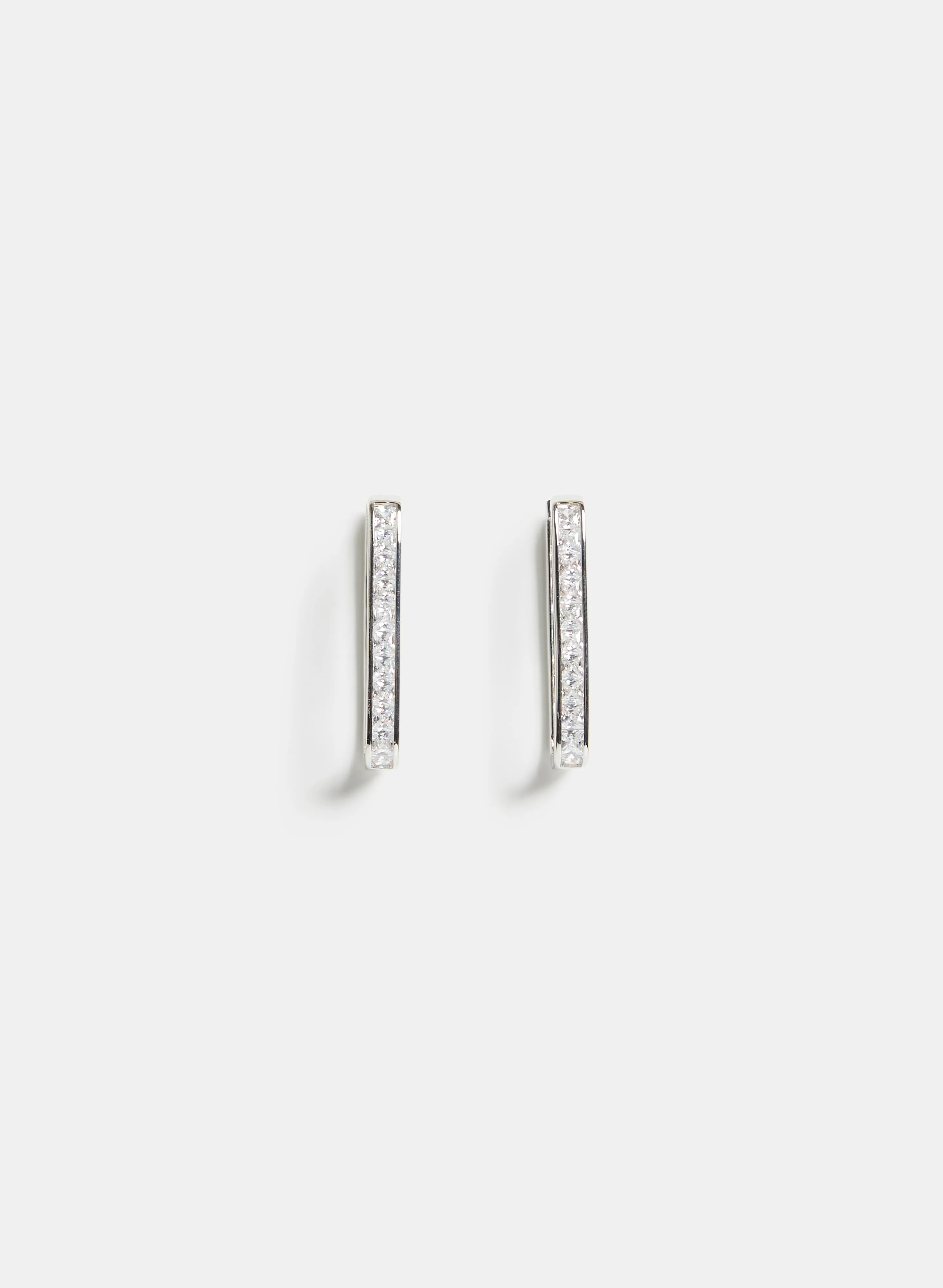 Cubic Zirconia Rectangular Hoops sold by Laura