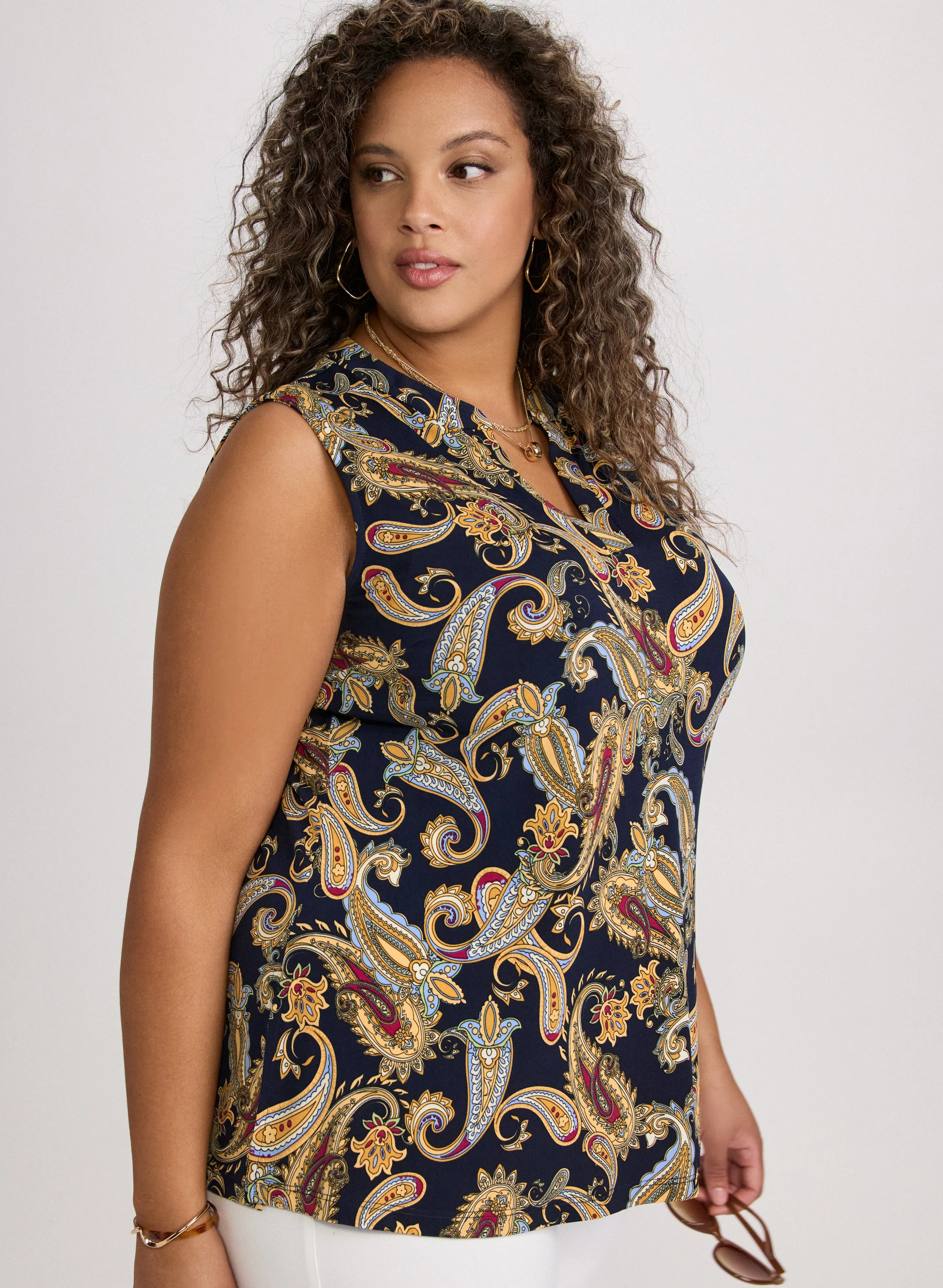 Paisley Split Neck Blouse sold by Laura product image thumbnail 2