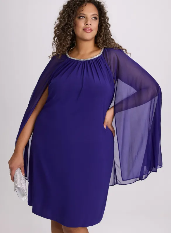 Jersey Dress & Chiffon Cape sold by Laura