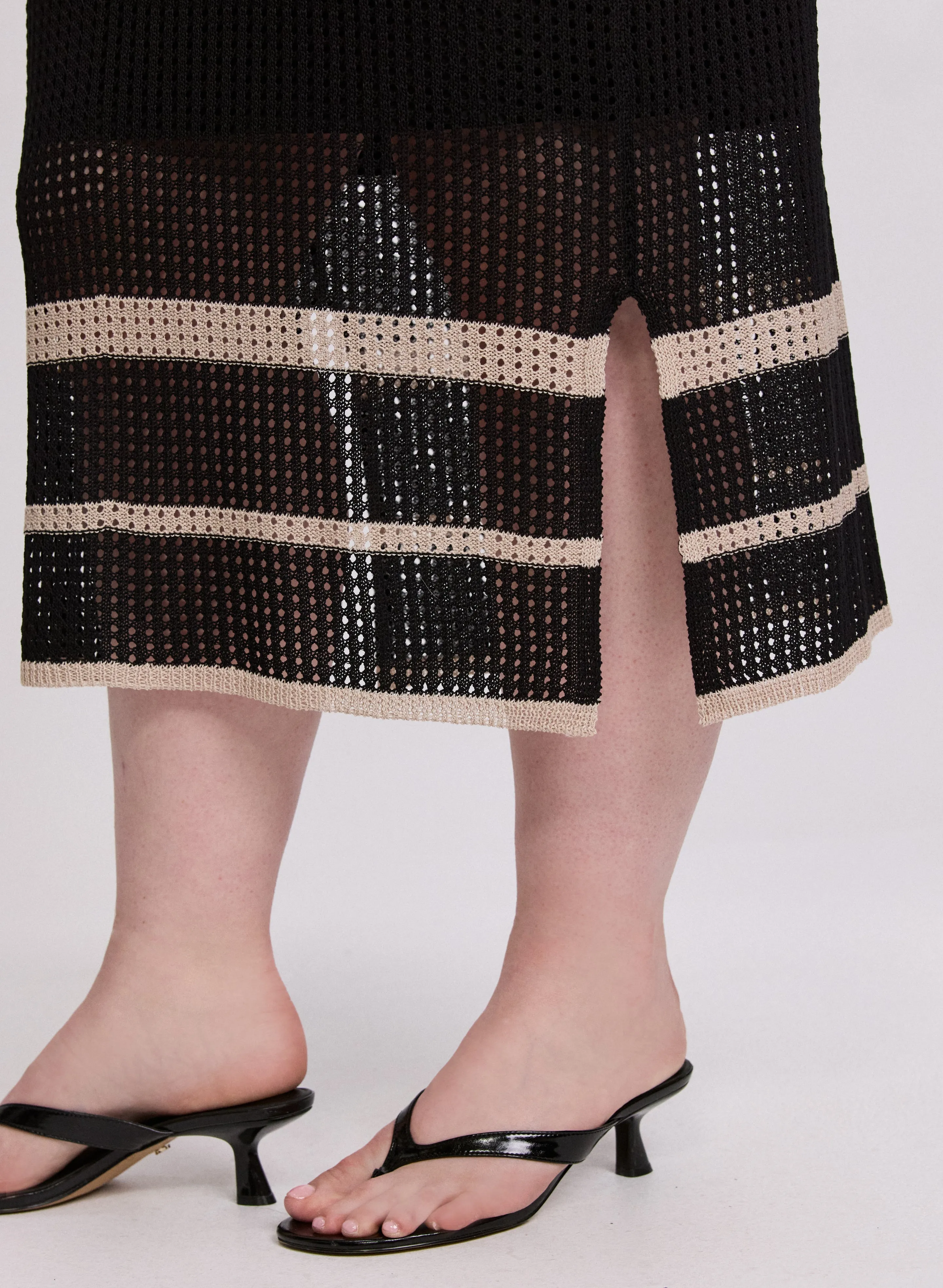 Joseph Ribkoff - Striped Open Knit Skirt sold by Laura product image thumbnail 5