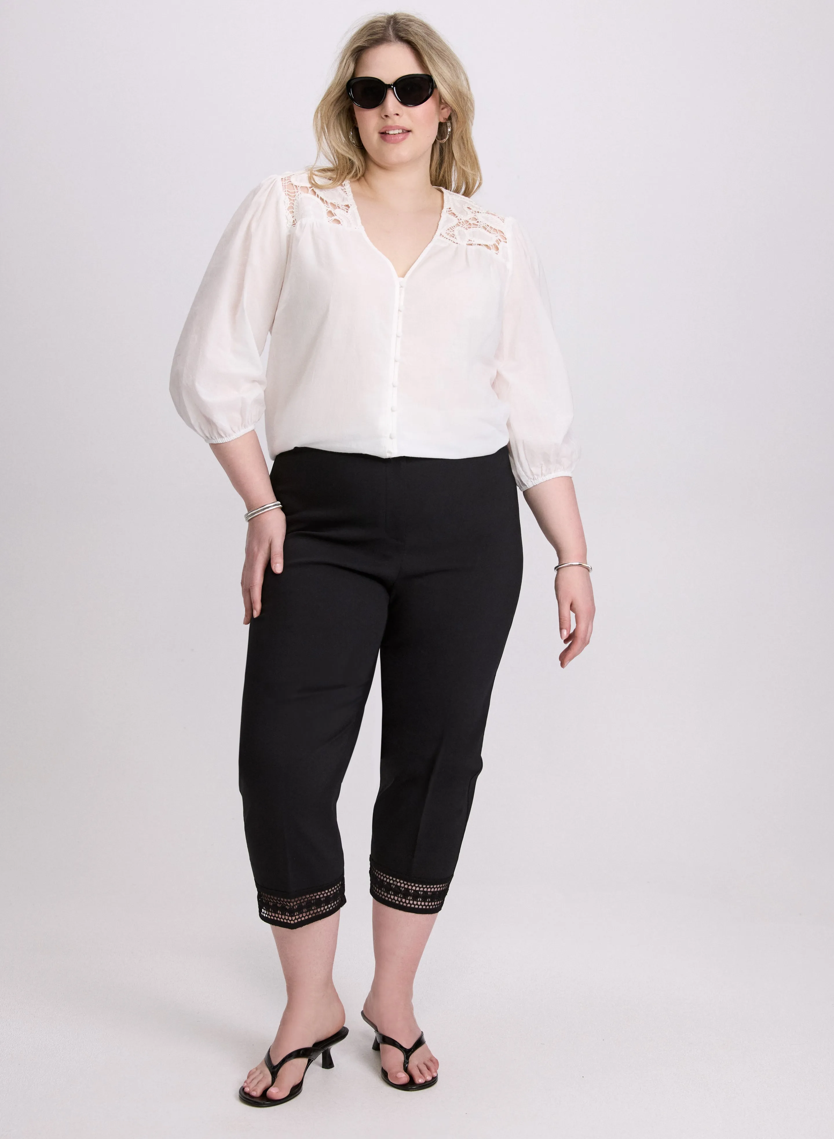 Lace Trim Capris sold by Laura product image thumbnail 5