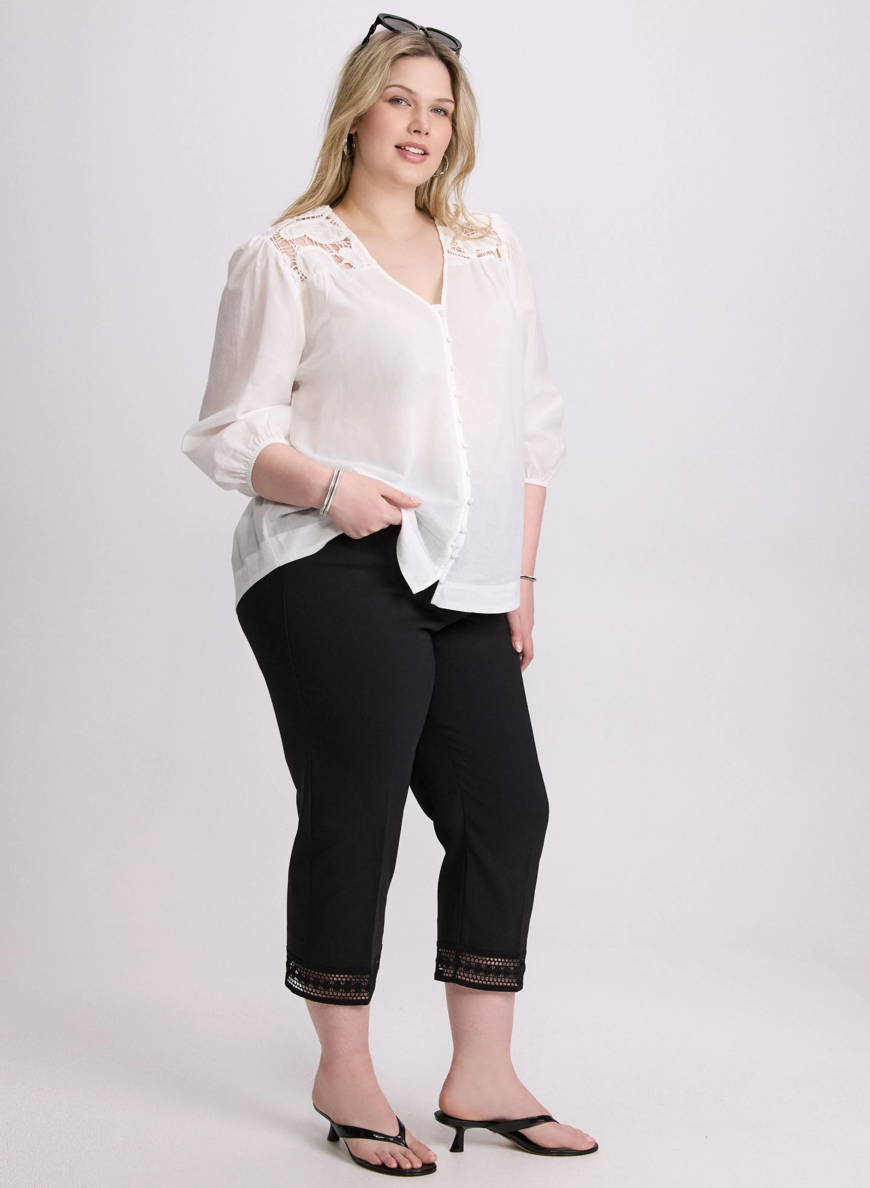 Lace Trim Capris sold by Laura product image thumbnail 3