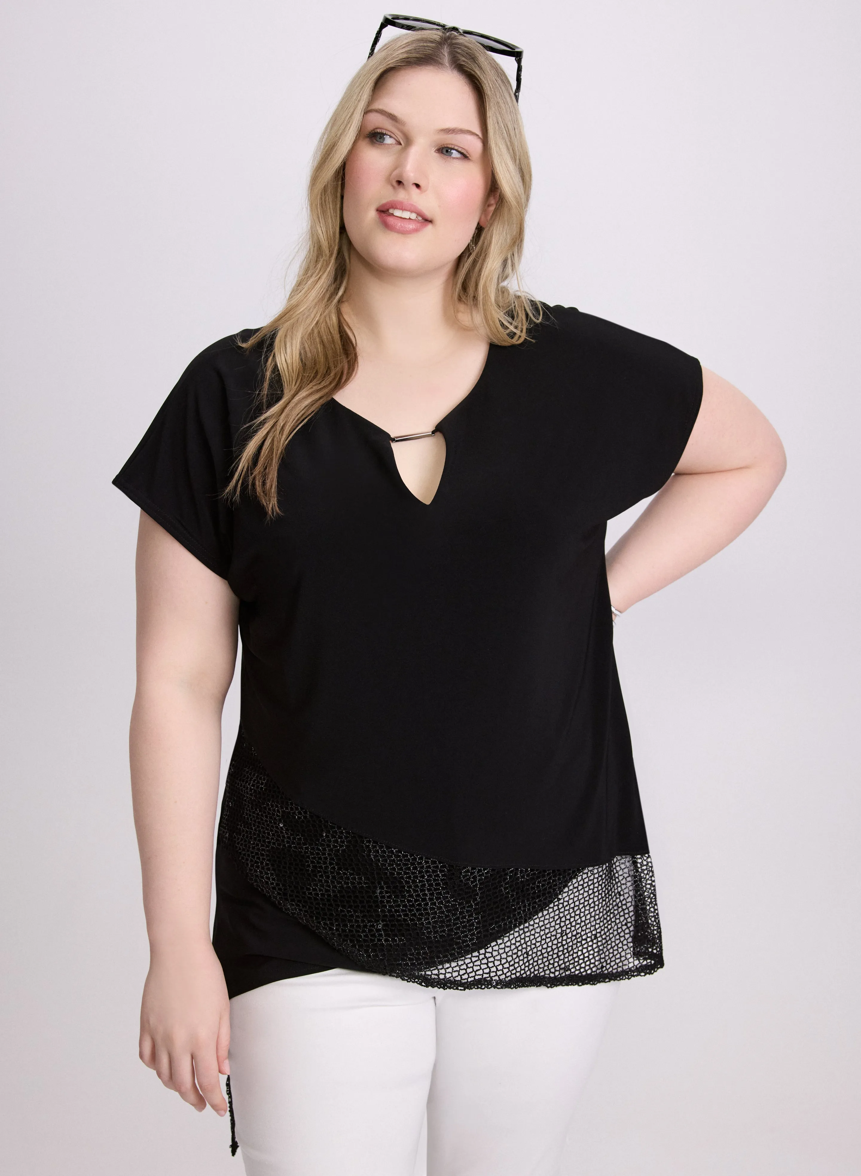 Joseph Ribkoff - Mesh Trim Tunic sold by Laura product image thumbnail 2