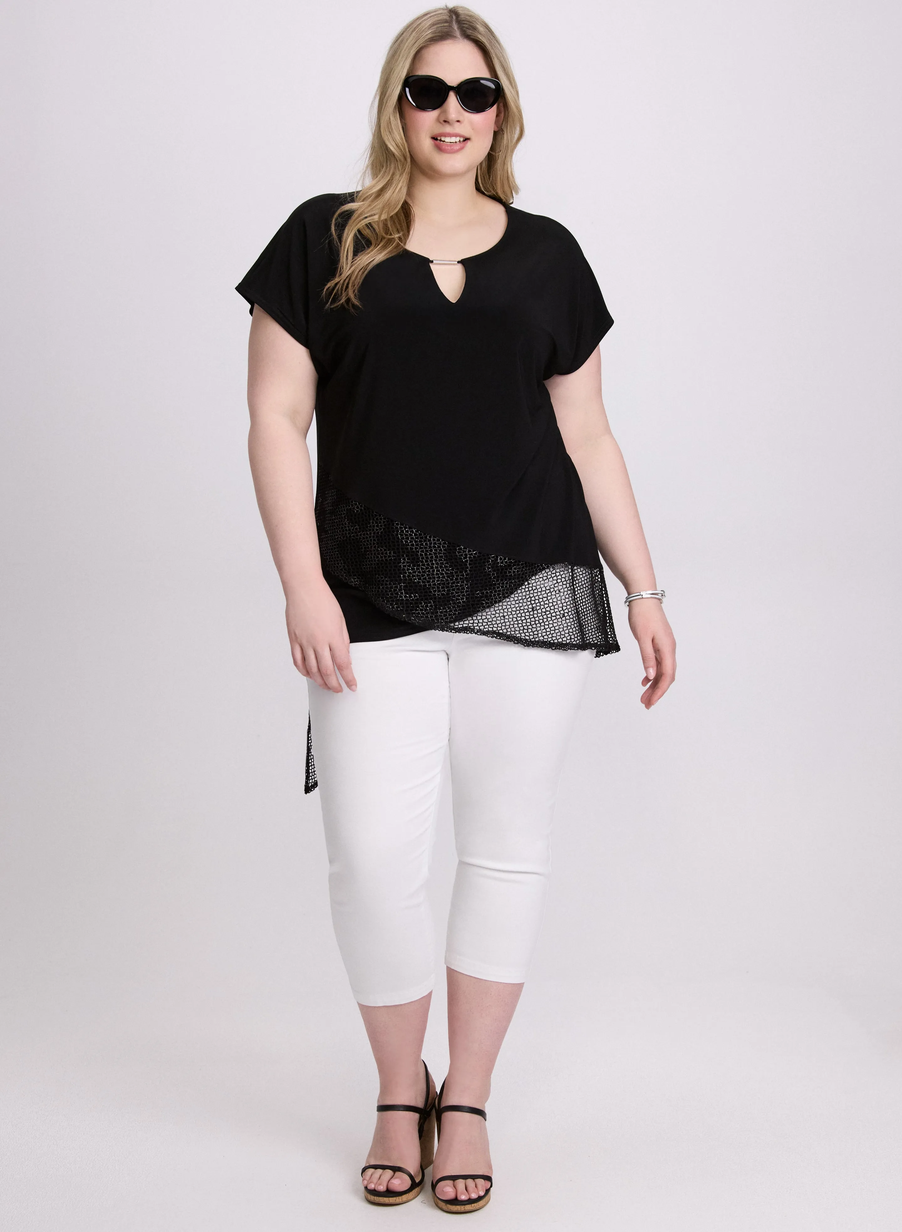 Joseph Ribkoff - Mesh Trim Tunic sold by Laura product image thumbnail 4