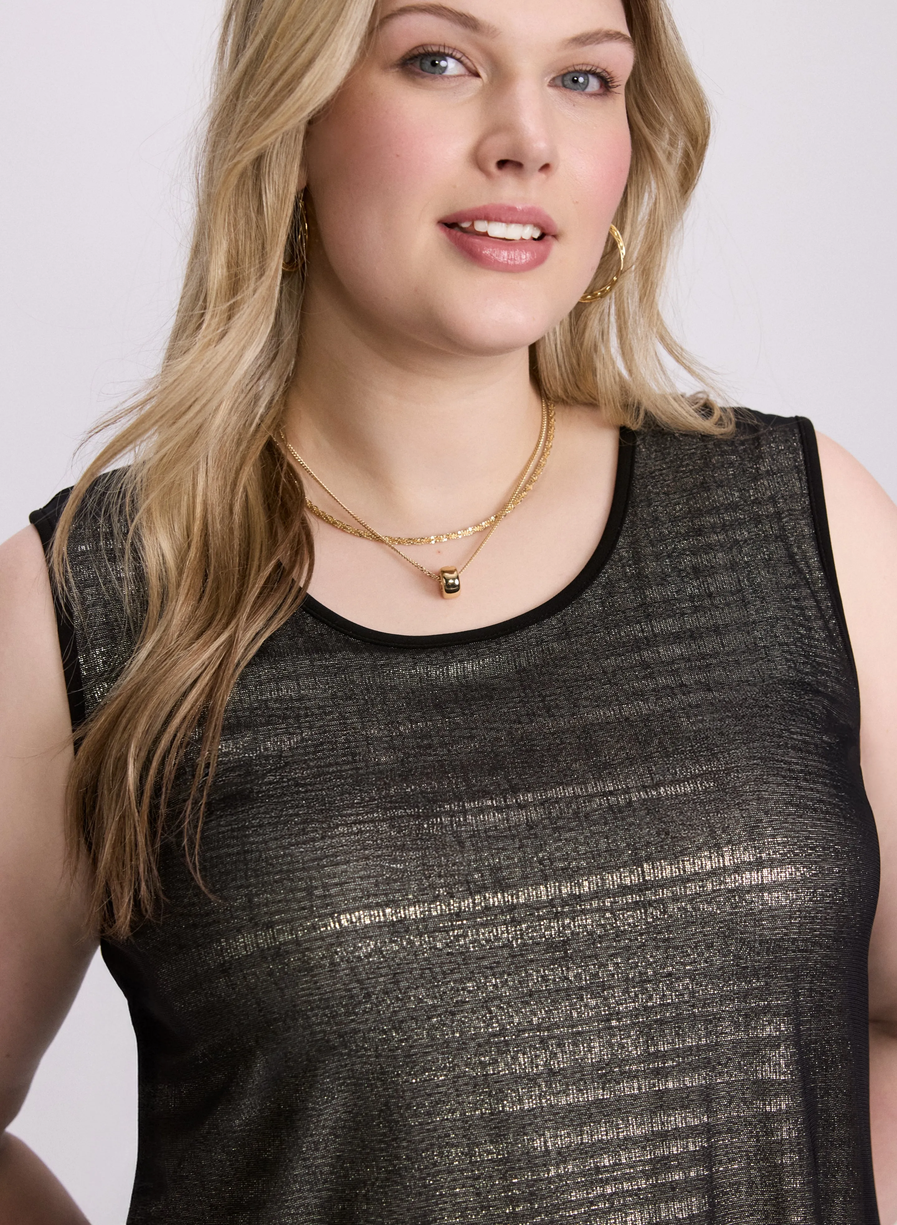 Joseph Ribkoff - Layered Metallic Tank Top sold by Laura product image thumbnail 5