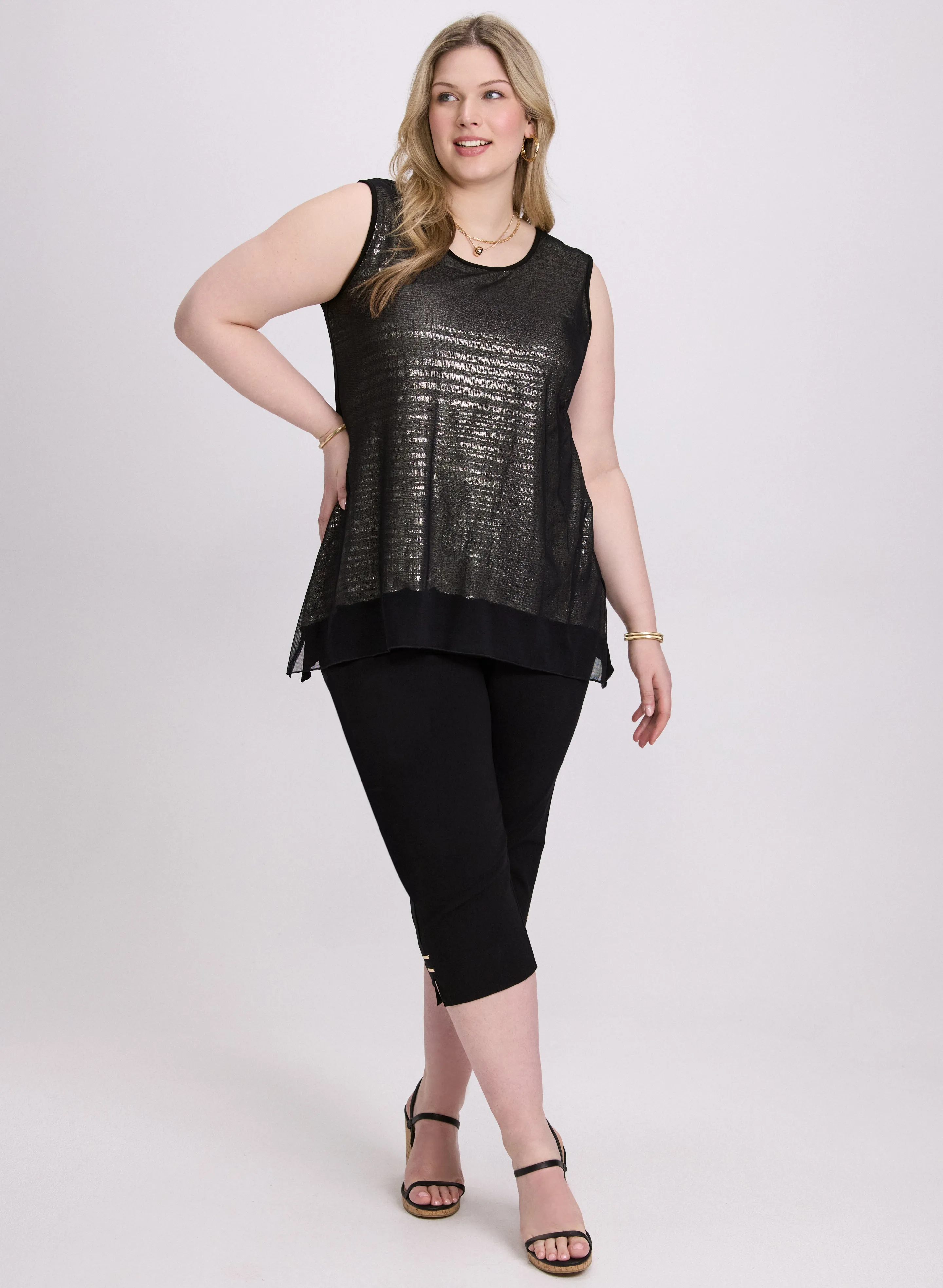 Joseph Ribkoff - Layered Metallic Tank Top sold by Laura product image thumbnail 4