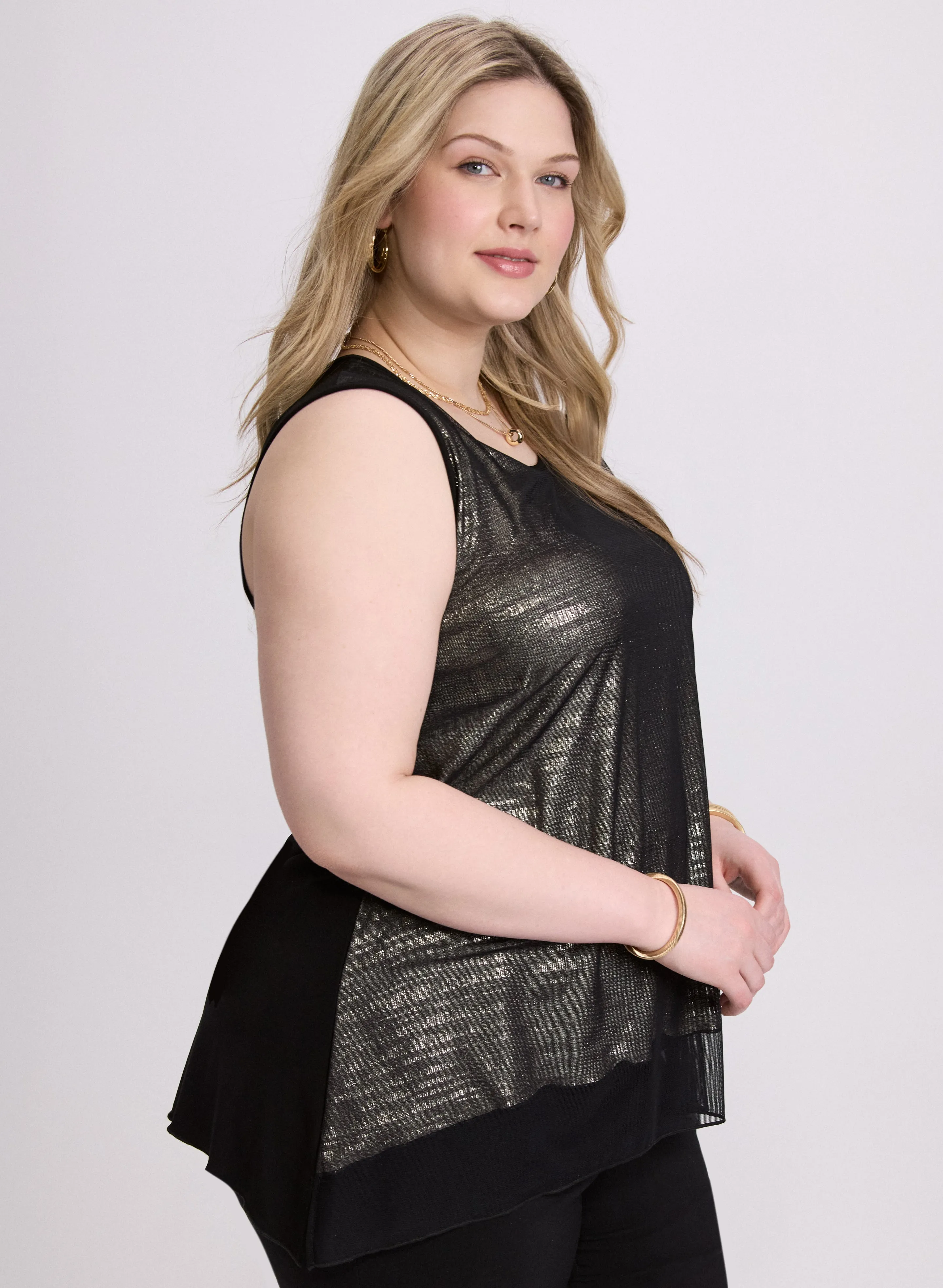 Joseph Ribkoff - Layered Metallic Tank Top sold by Laura product image thumbnail 2