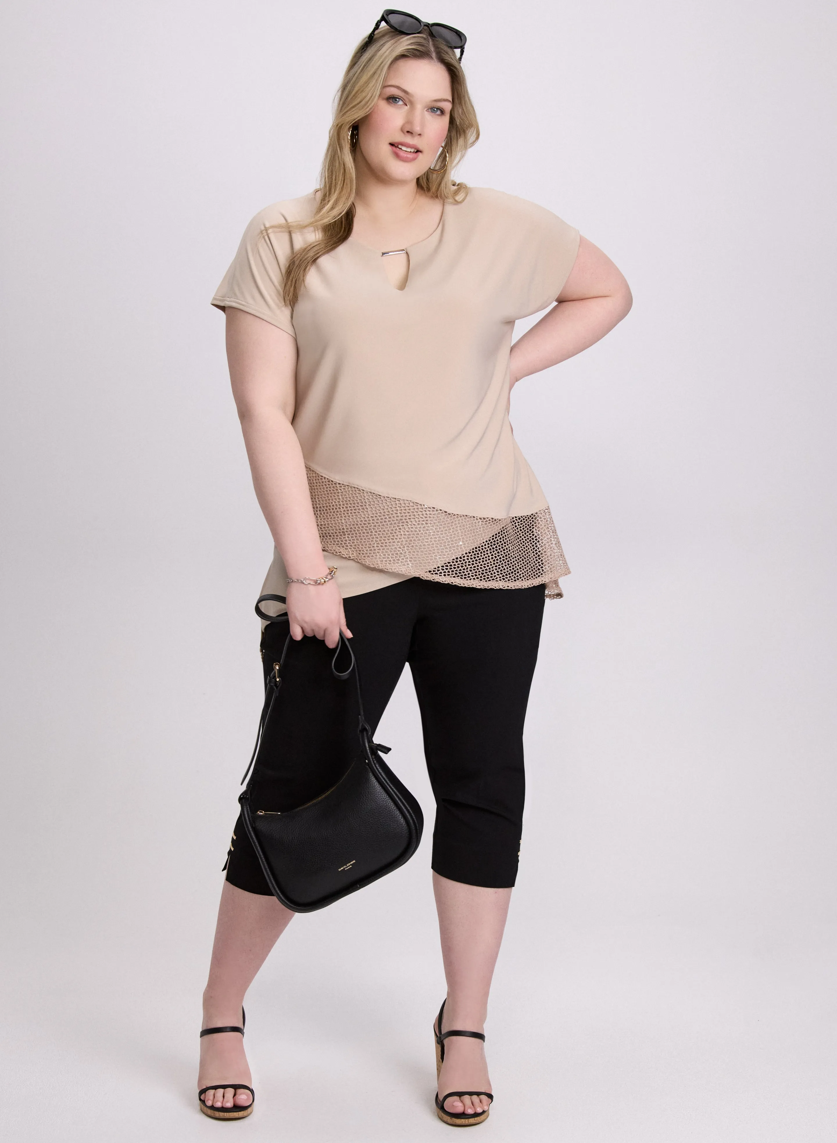 Joseph Ribkoff - Mesh Trim Tunic sold by Laura product image thumbnail 4