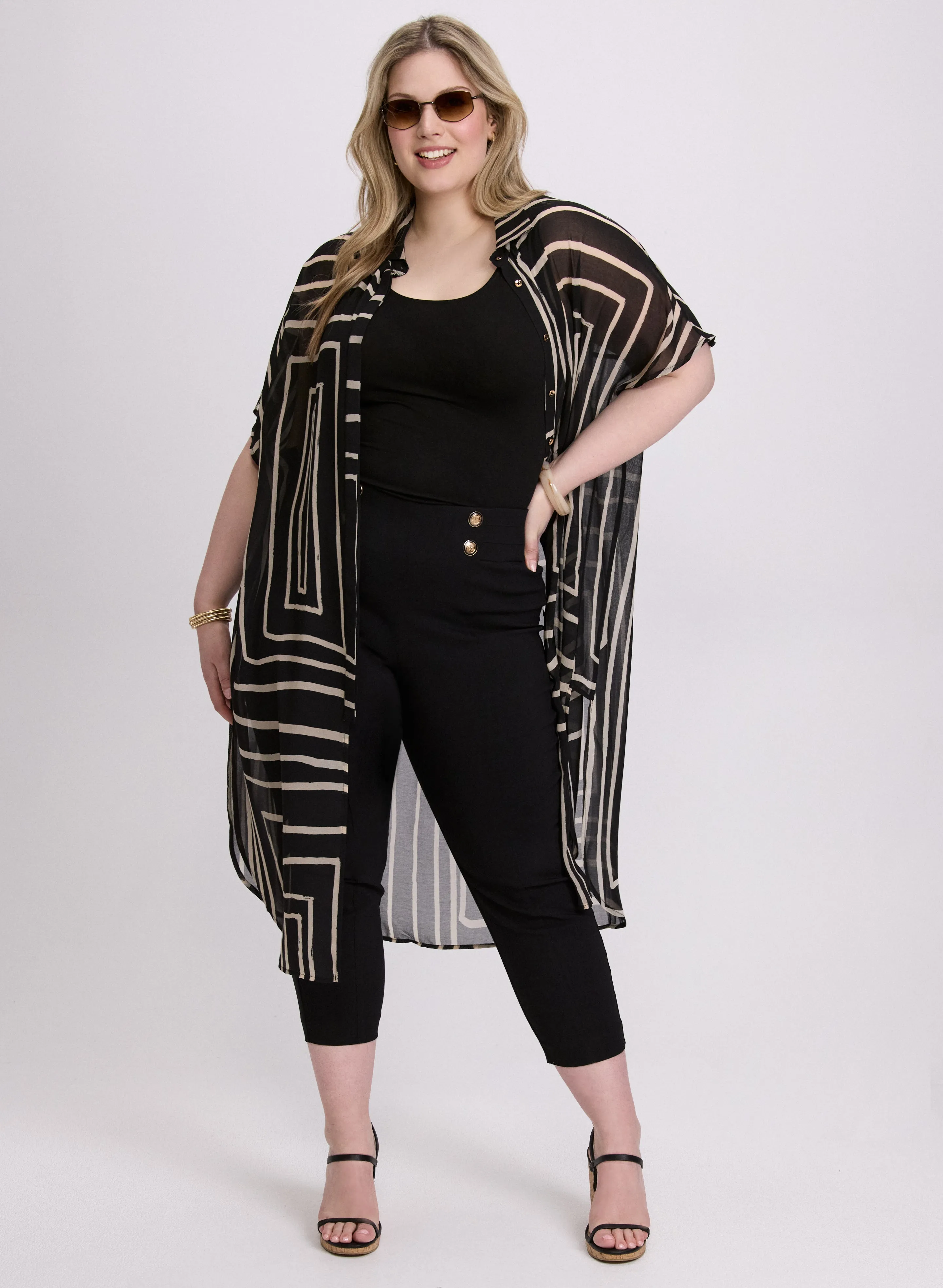 Joseph Ribkoff - Geometric Button-Down Tunic sold by Laura product image thumbnail 4