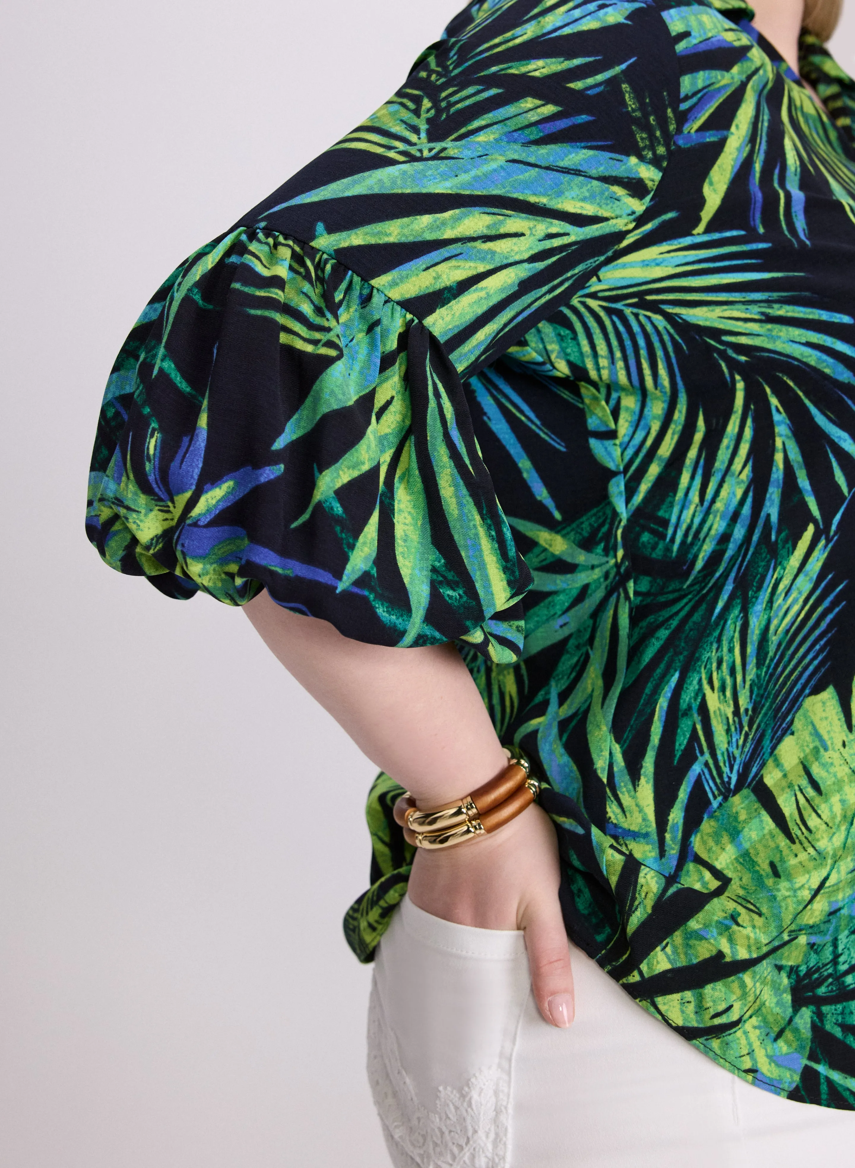 Joseph Ribkoff - Palm Print Blouse sold by Laura product image thumbnail 5