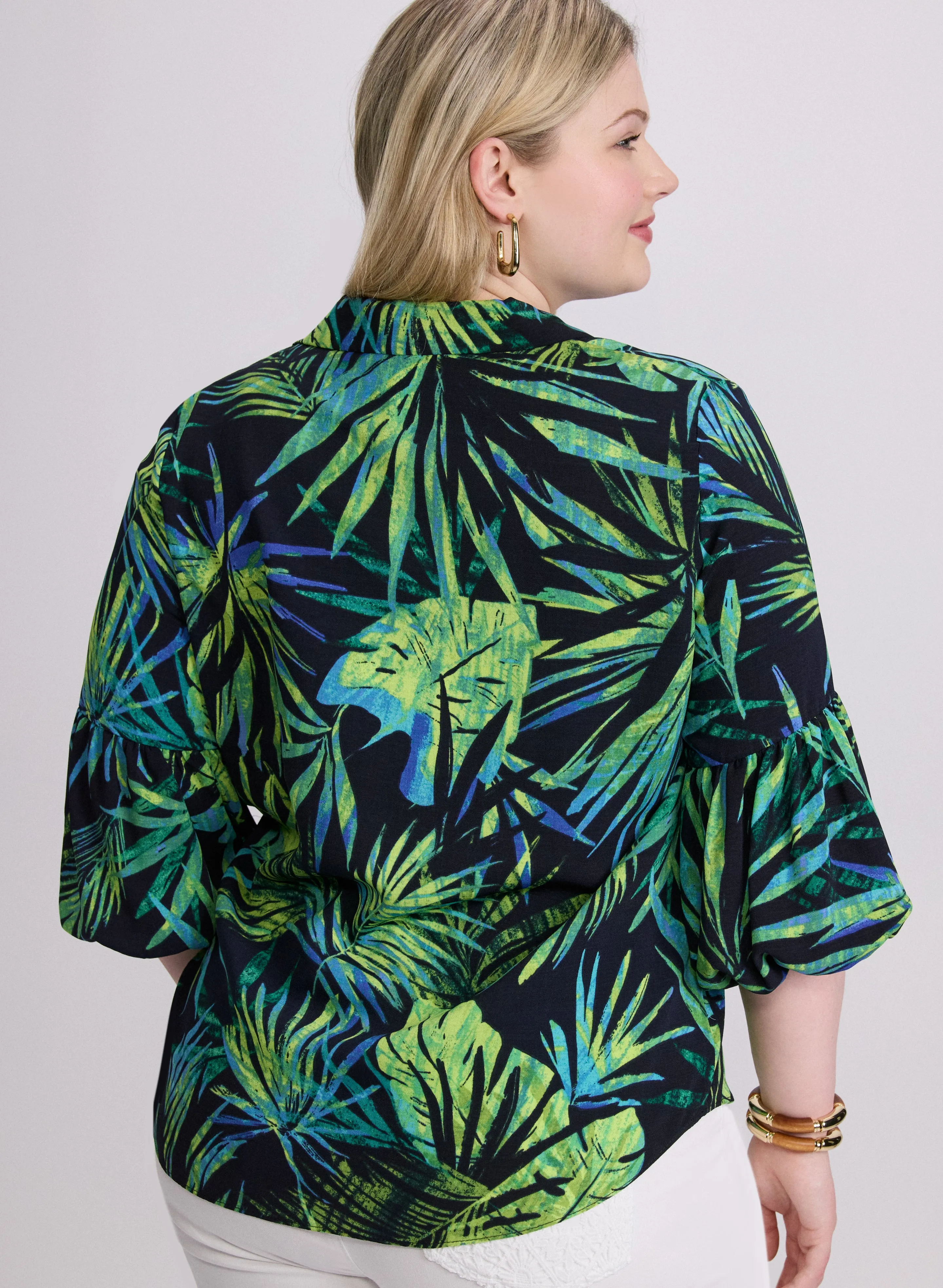 Joseph Ribkoff - Palm Print Blouse sold by Laura product image thumbnail 3