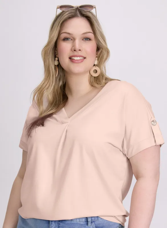 V-Neck Slub T-Shirt sold by Laura