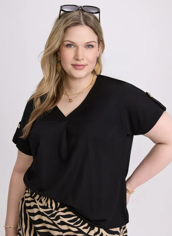 V-Neck Slub T-Shirt sold by Laura