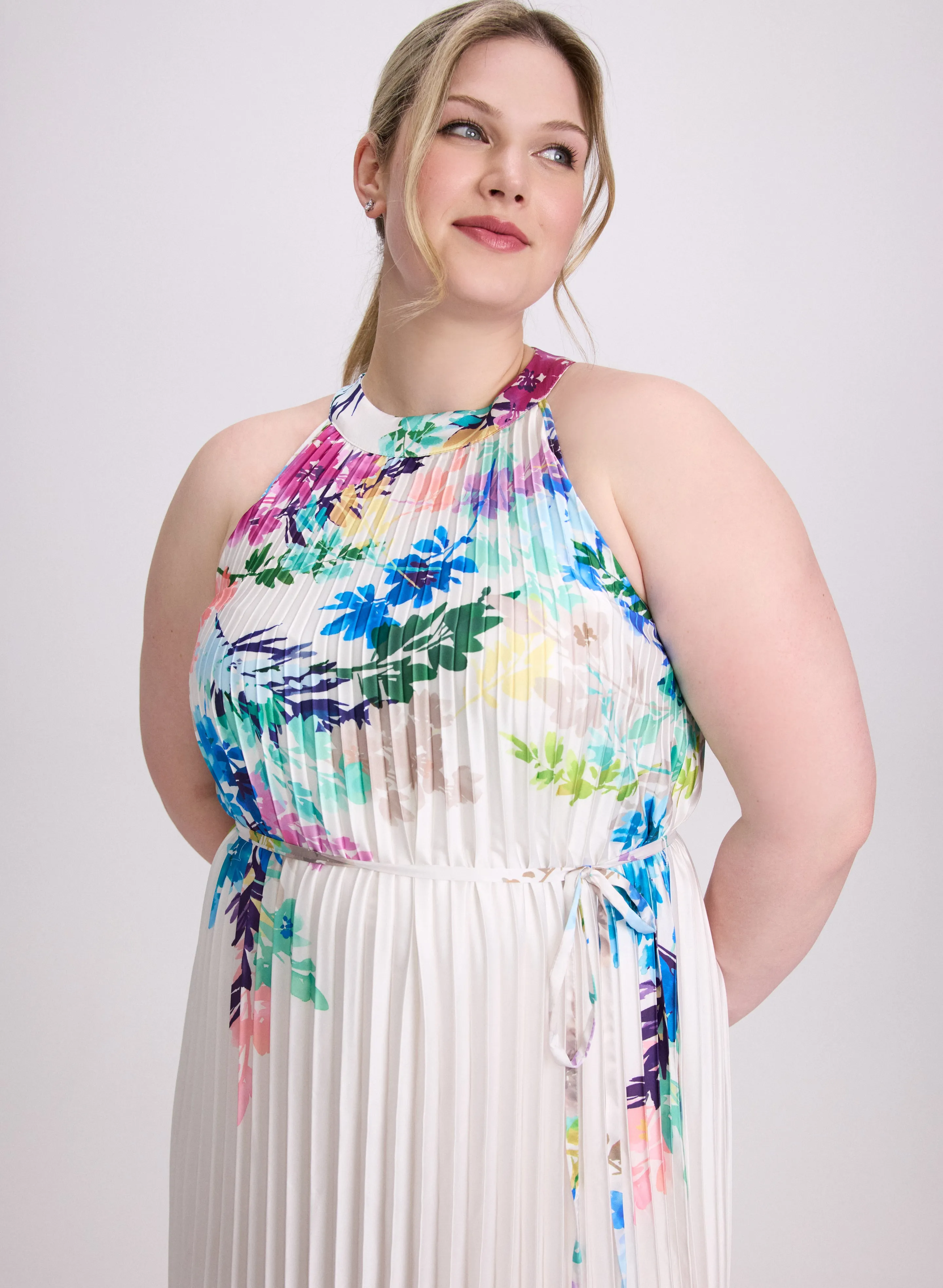 Joseph Ribkoff - Floral Plissé Dress sold by Laura product image thumbnail 5