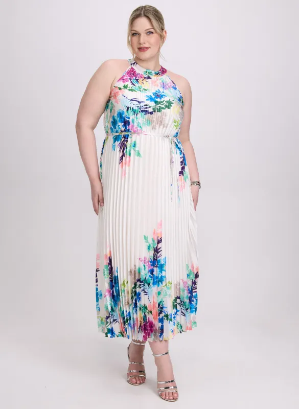 Joseph Ribkoff - Floral Plissé Dress sold by Laura
