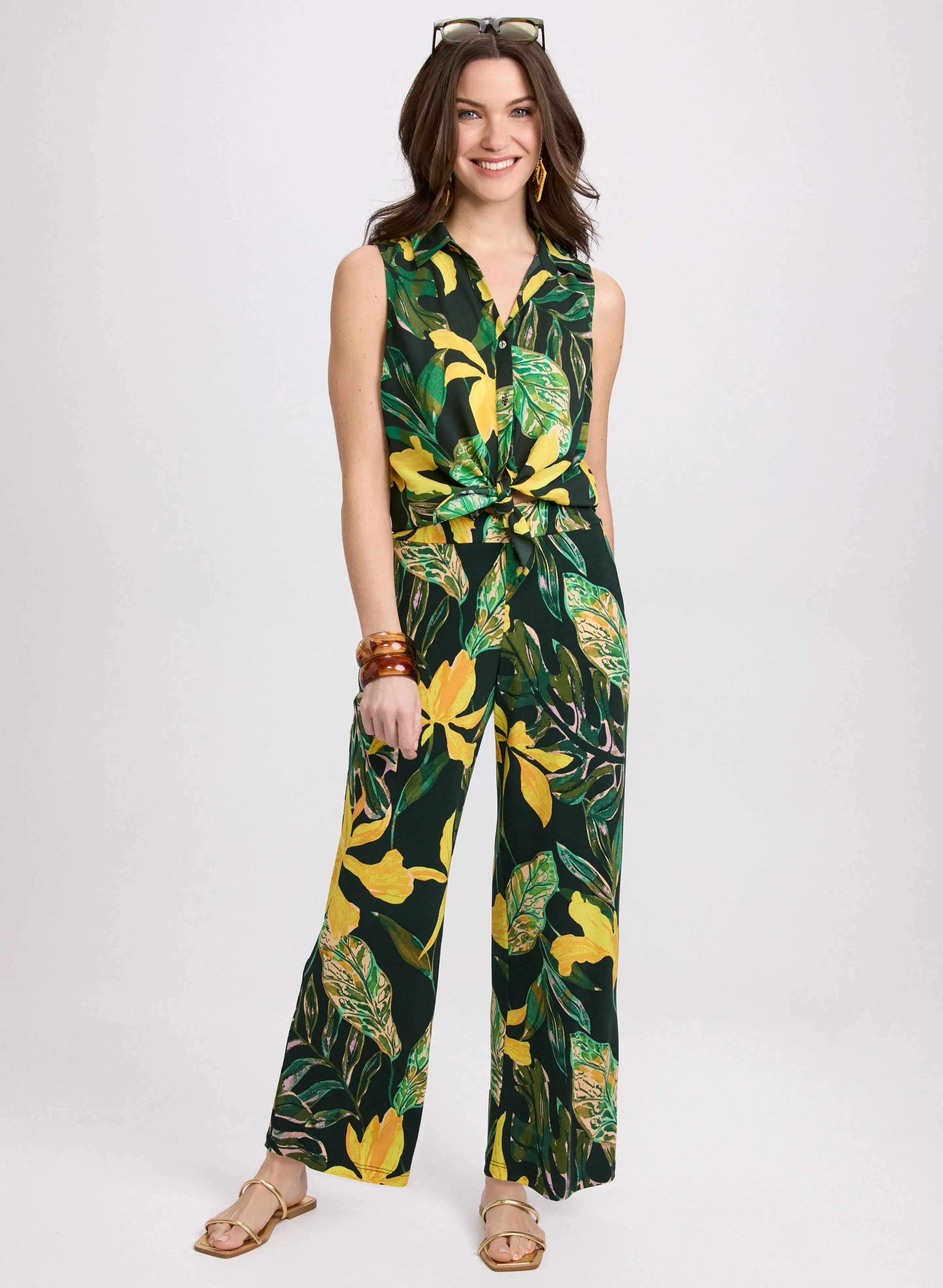 Olivia Palm Print Pants sold by Laura product image thumbnail 4