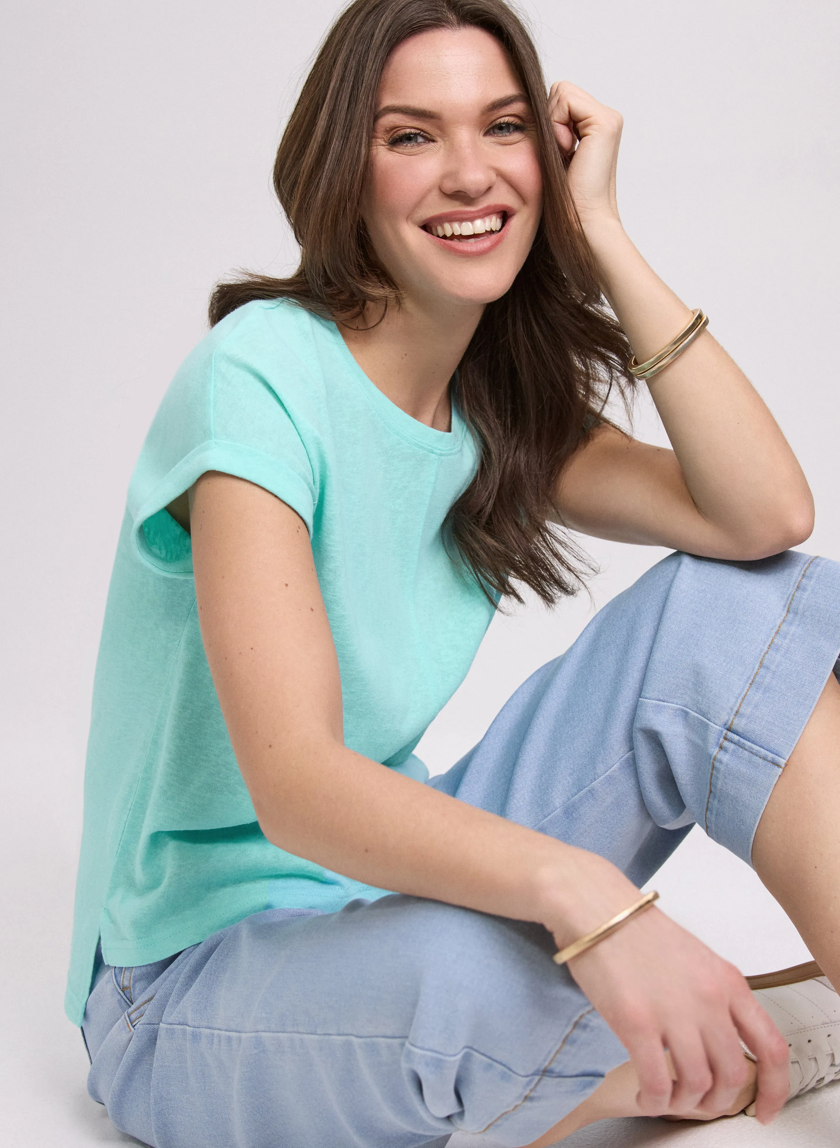 Linen-Blend T-Shirt sold by Laura product image thumbnail 2