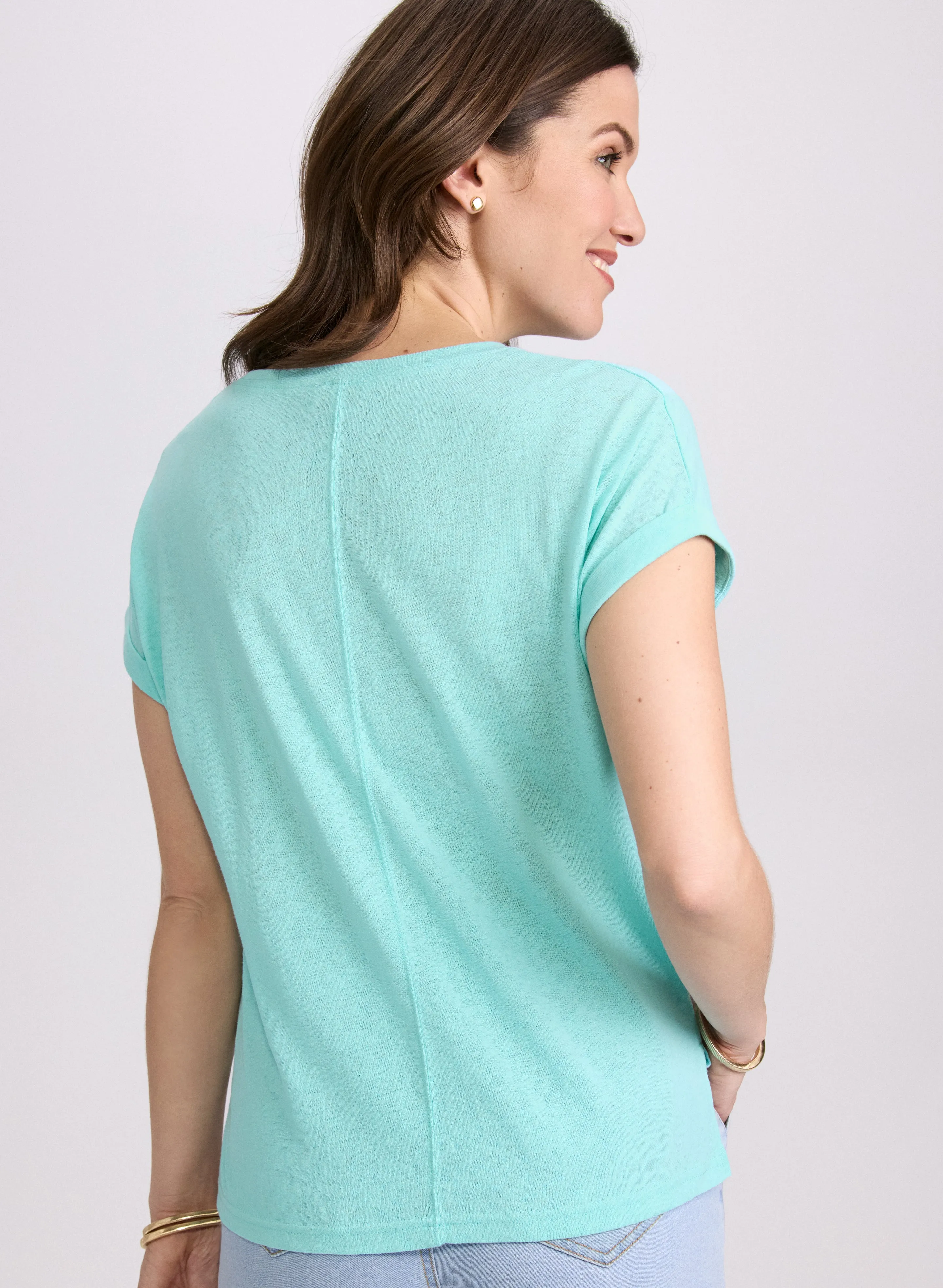 Linen-Blend T-Shirt sold by Laura product image thumbnail 3