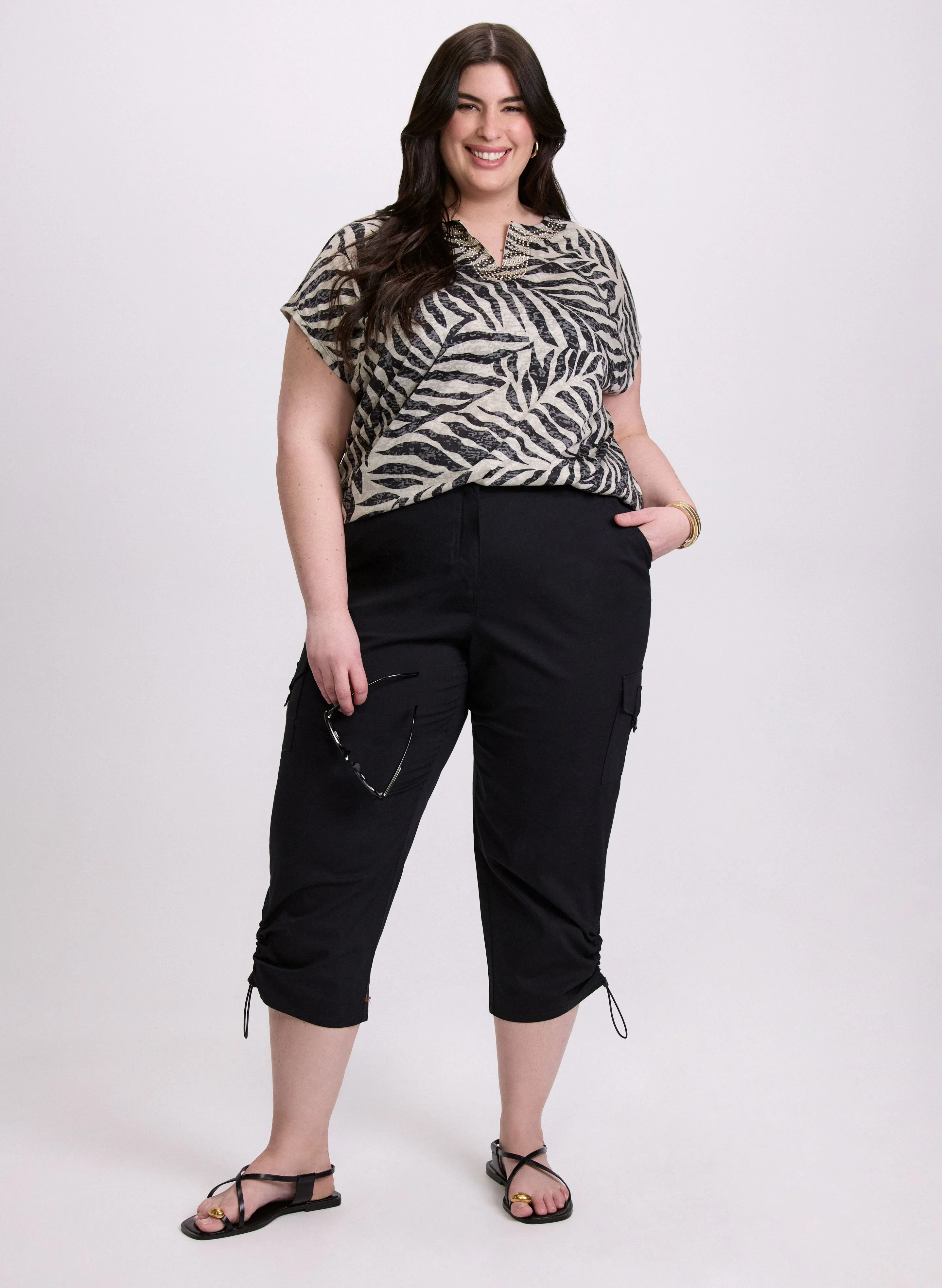 Embellished Palm Print T-Shirt sold by Laura product image thumbnail 4