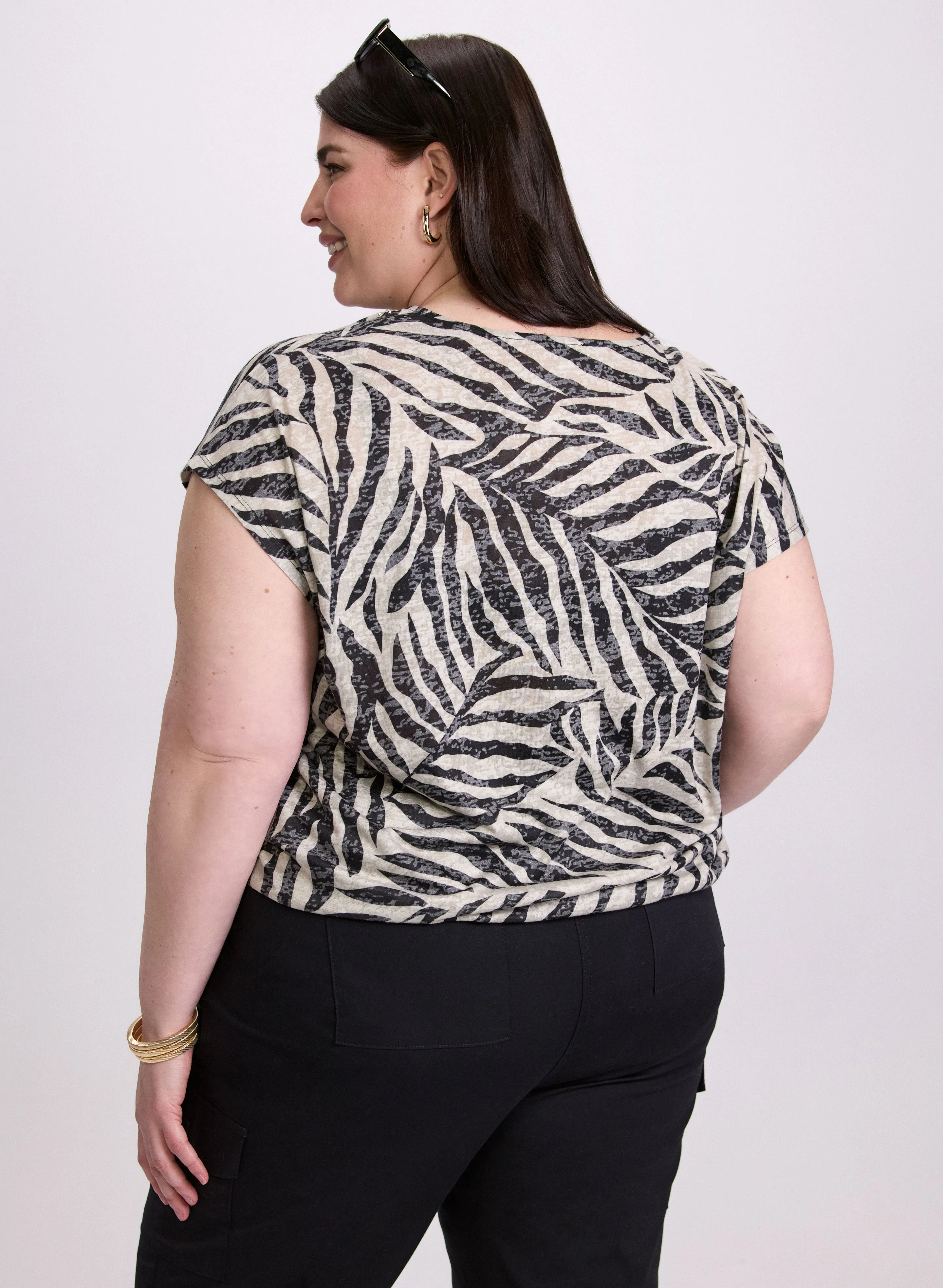 Embellished Palm Print T-Shirt sold by Laura product image thumbnail 3