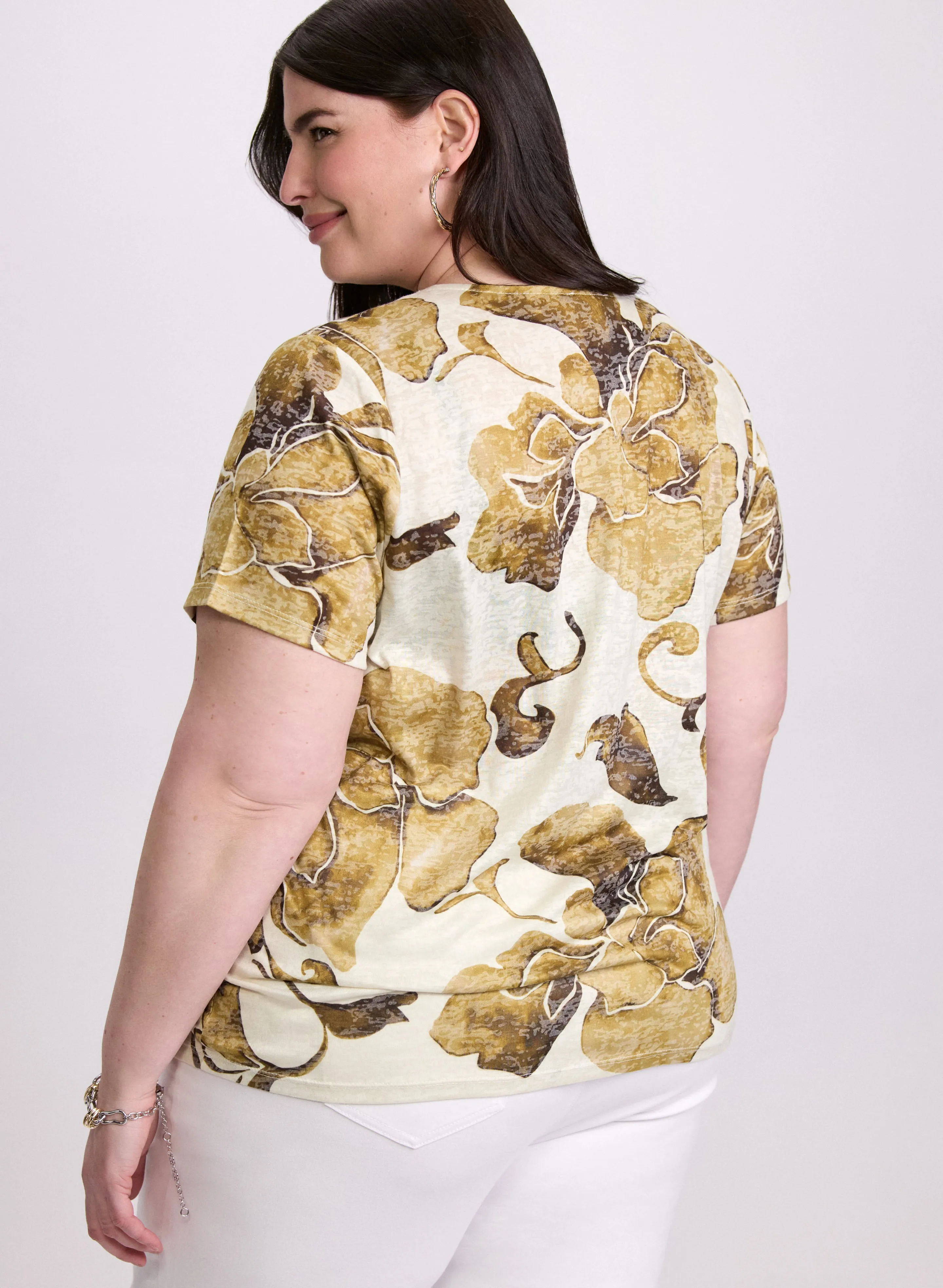 Floral Rhinestone T-Shirt sold by Laura product image thumbnail 3