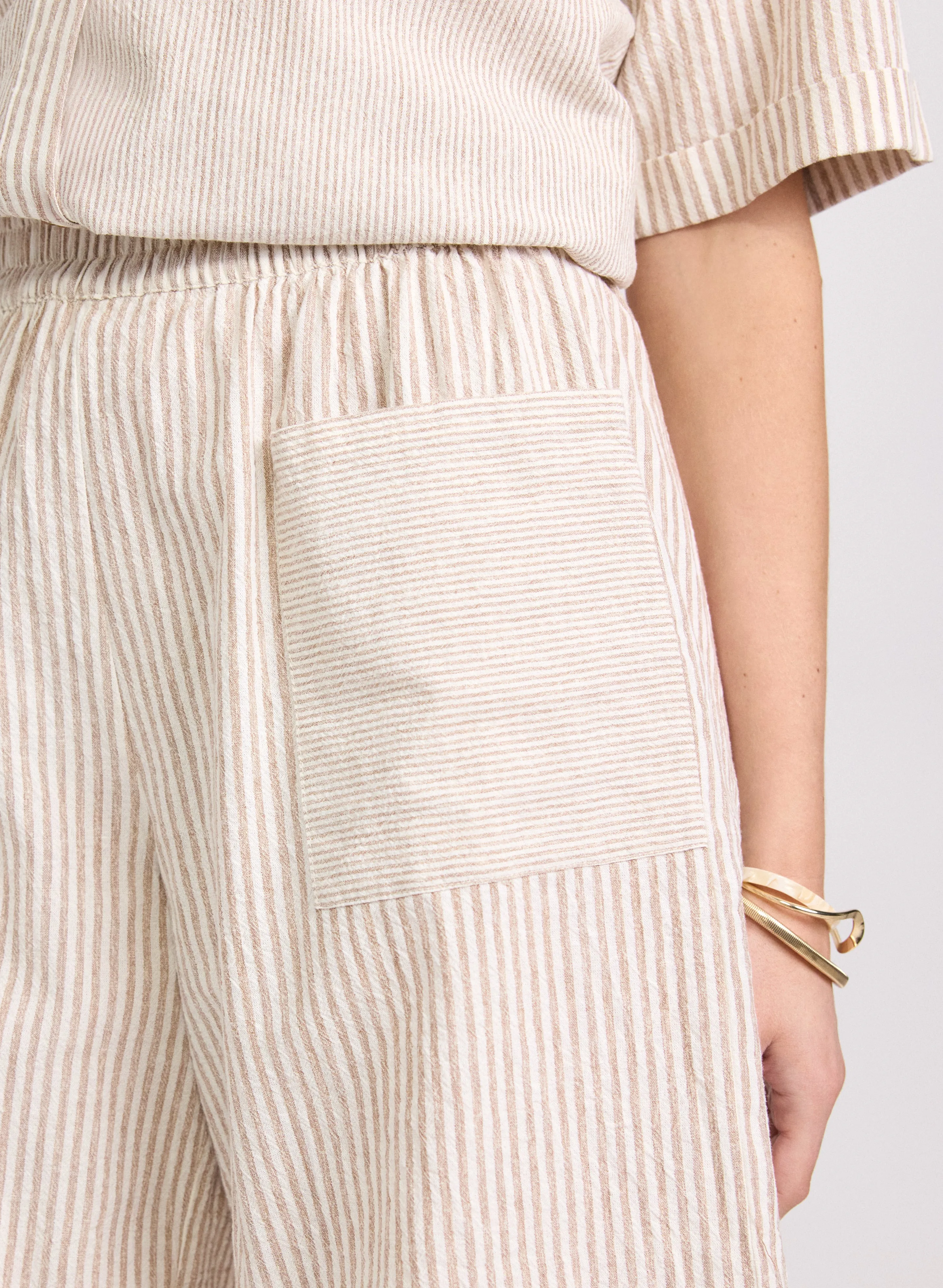 Striped Cotton Shorts sold by Laura product image thumbnail 5