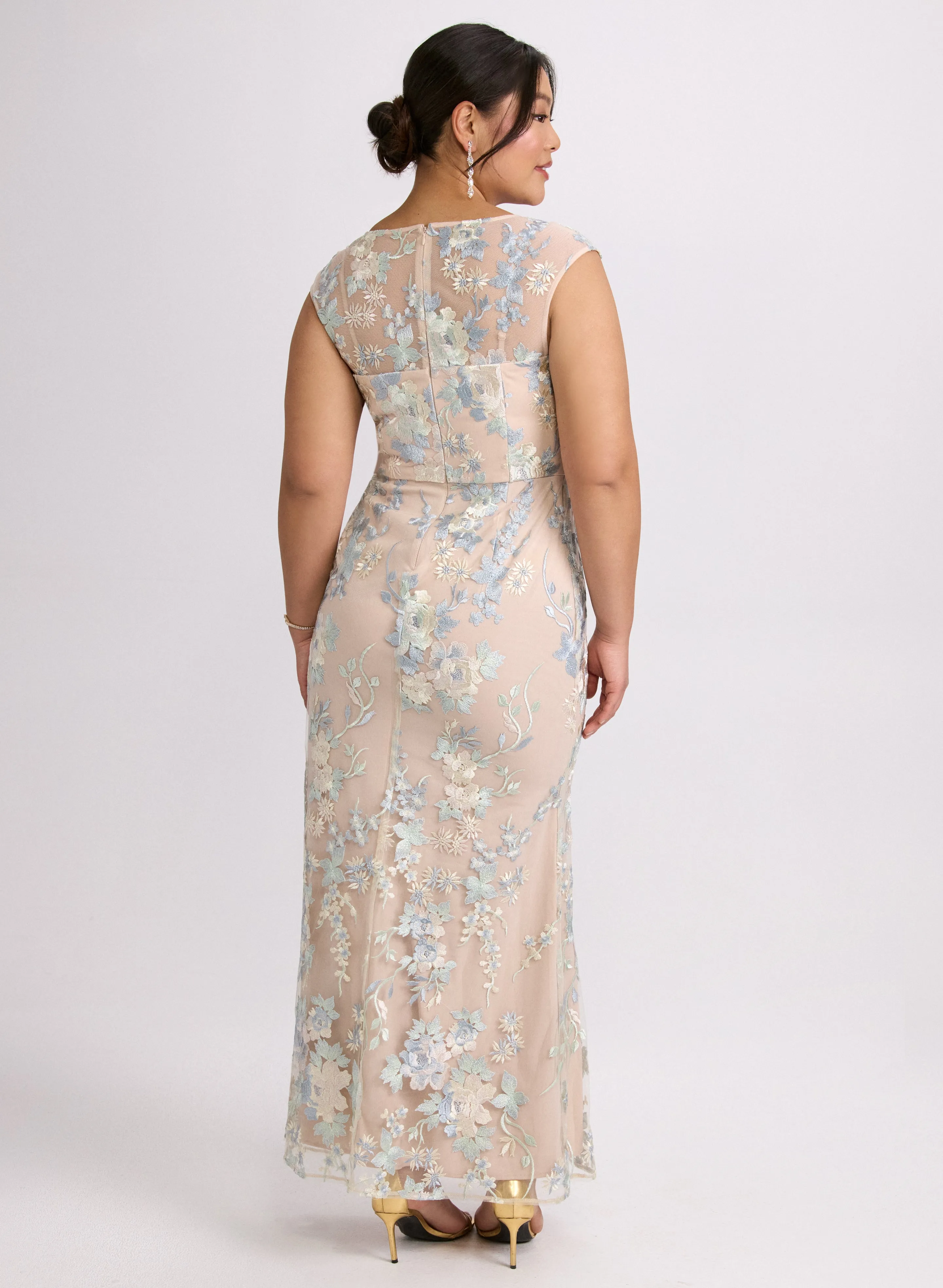 Floral Embroidered Tulle Dress sold by Laura product image thumbnail 3