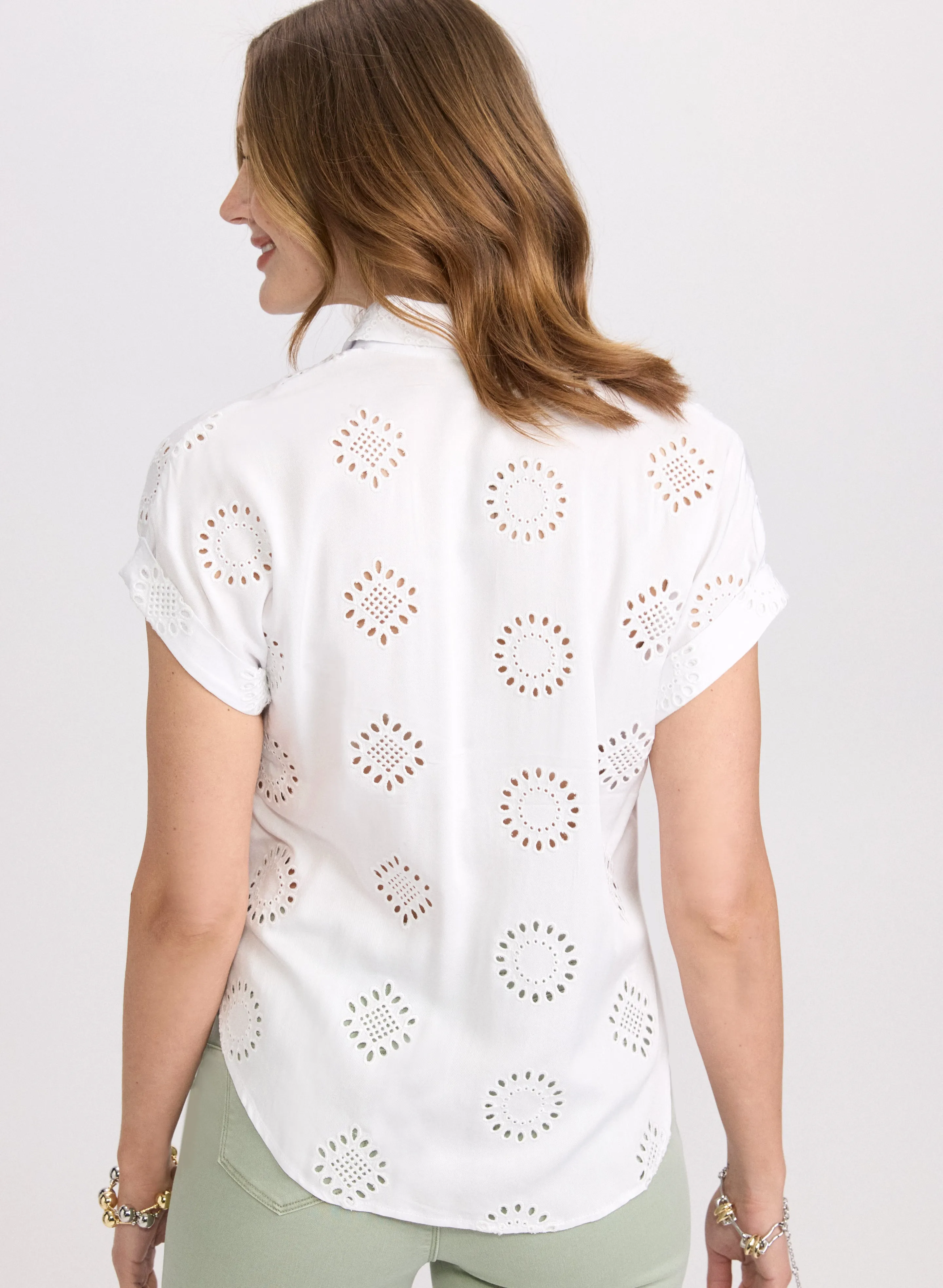 Embroidered Button-Down Blouse sold by Laura product image thumbnail 3