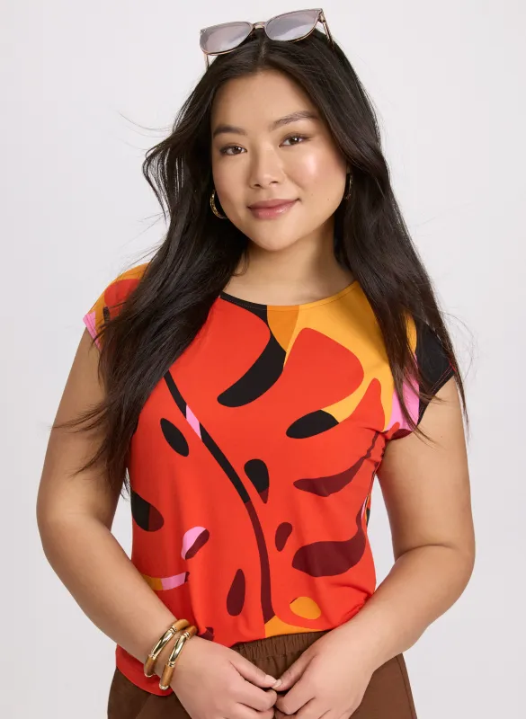 Graphic Palm Print Top sold by Laura