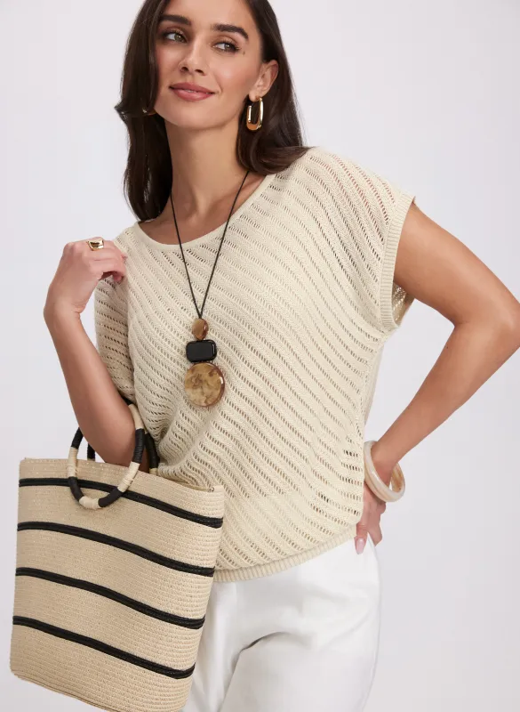 Pointelle Stitch Sweater sold by Laura