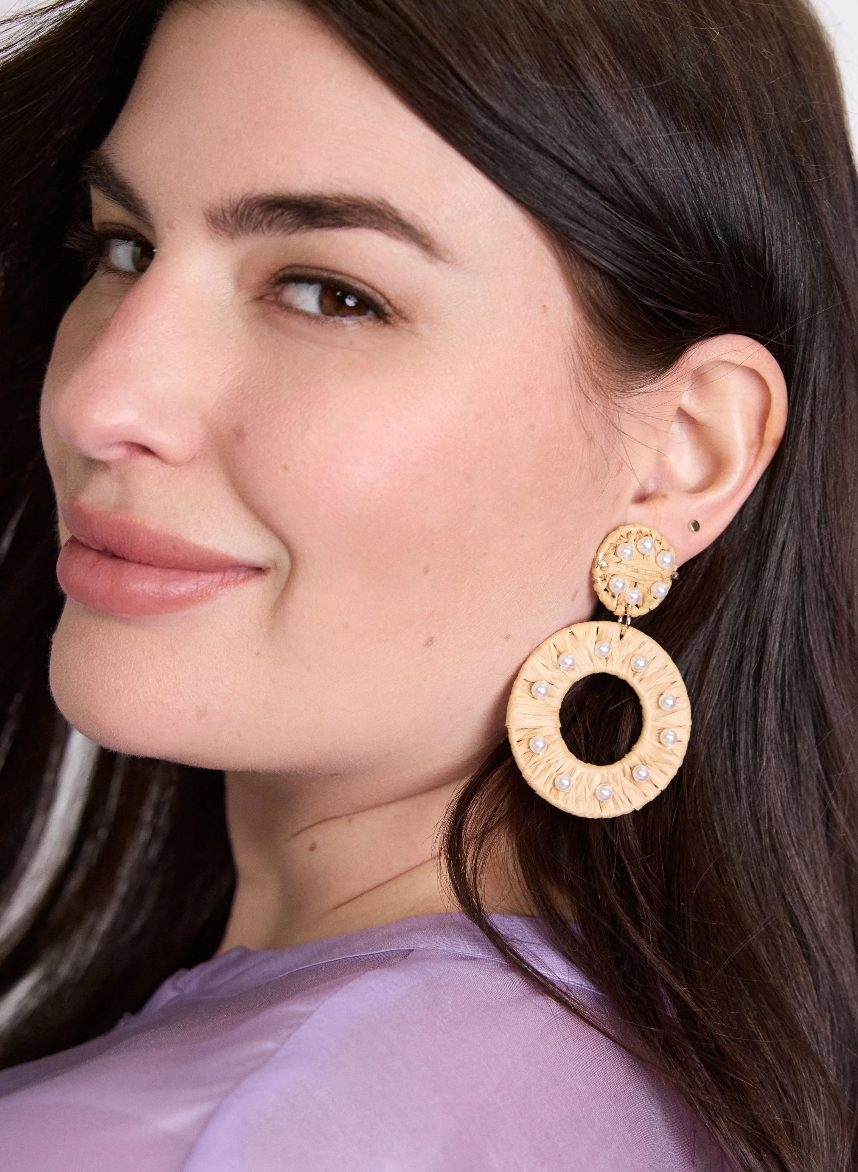 Raffia & Pearl Earrings sold by Laura product image thumbnail 2