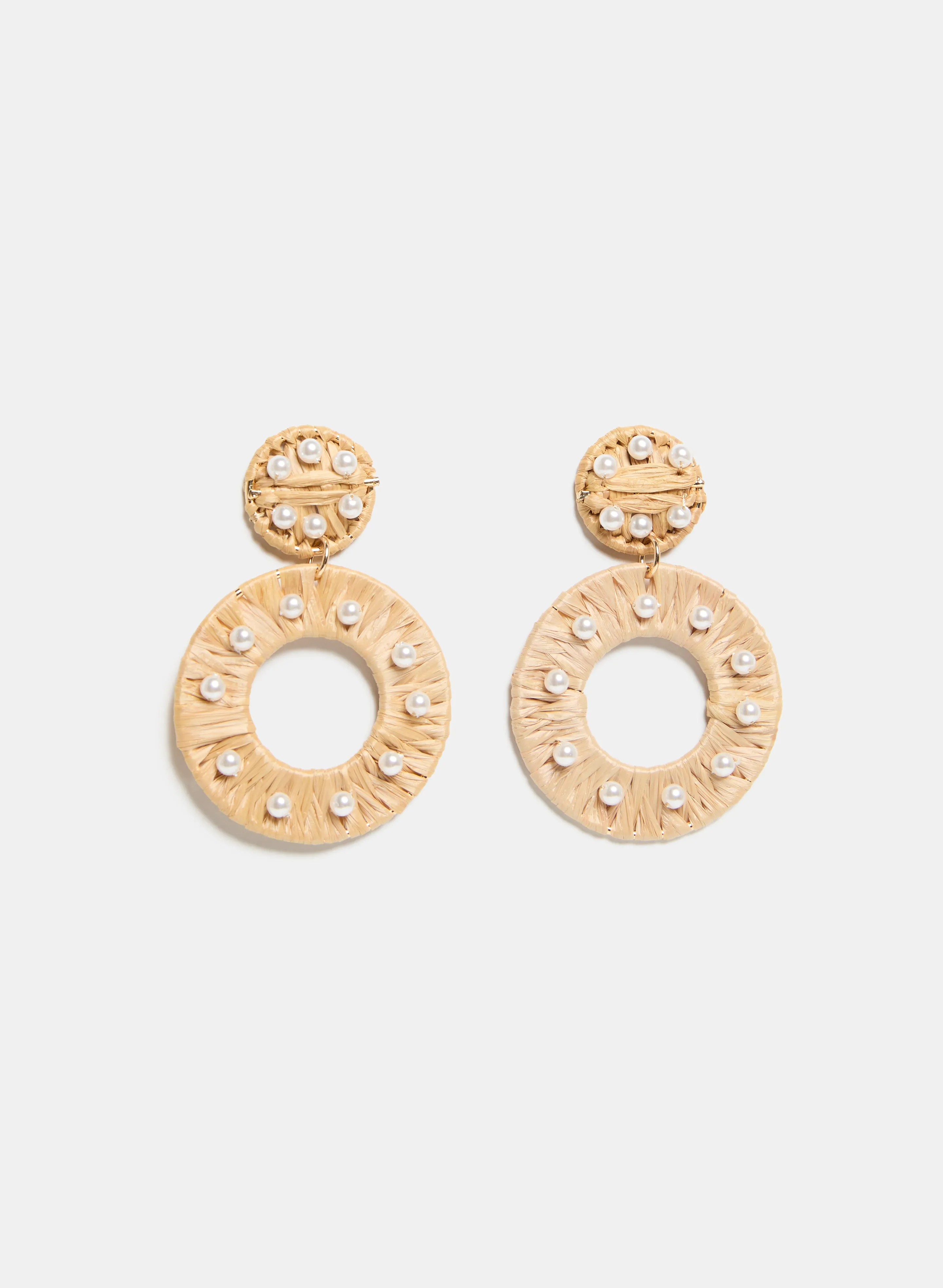 Raffia & Pearl Earrings sold by Laura