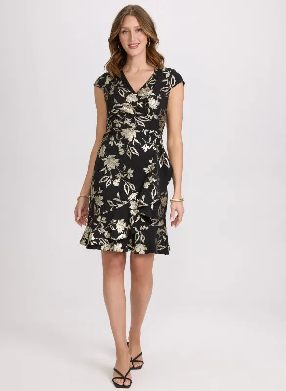 Metallic Floral Dress sold by Laura