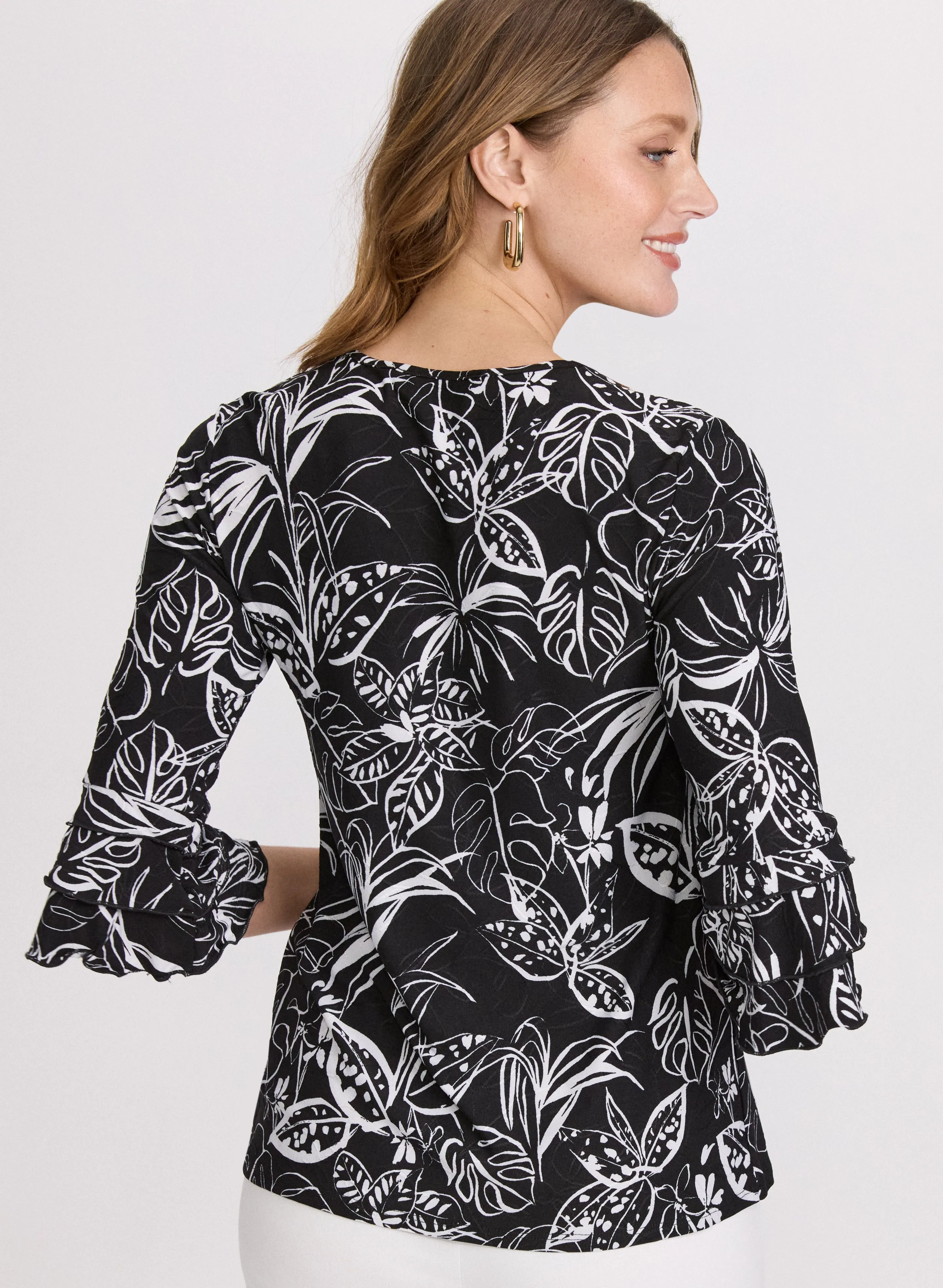 Floral Tiered Sleeve Top sold by Laura product image thumbnail 2