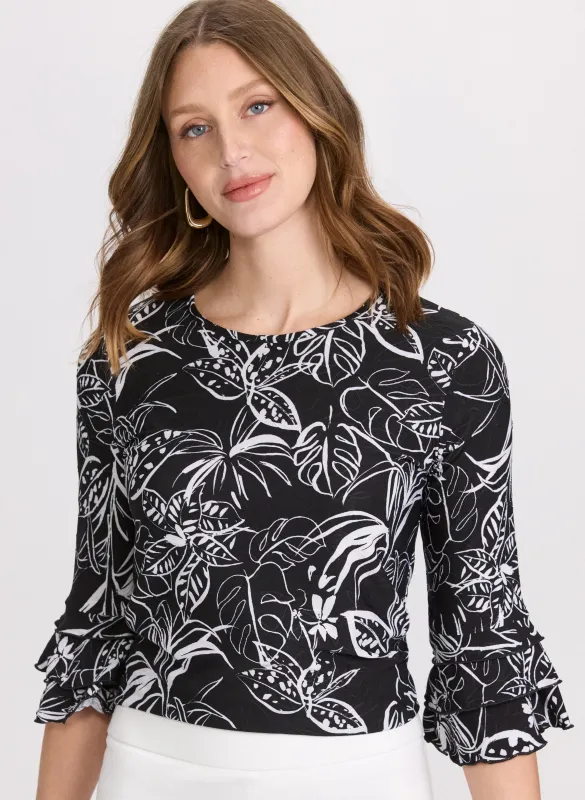 Floral Tiered Sleeve Top sold by Laura