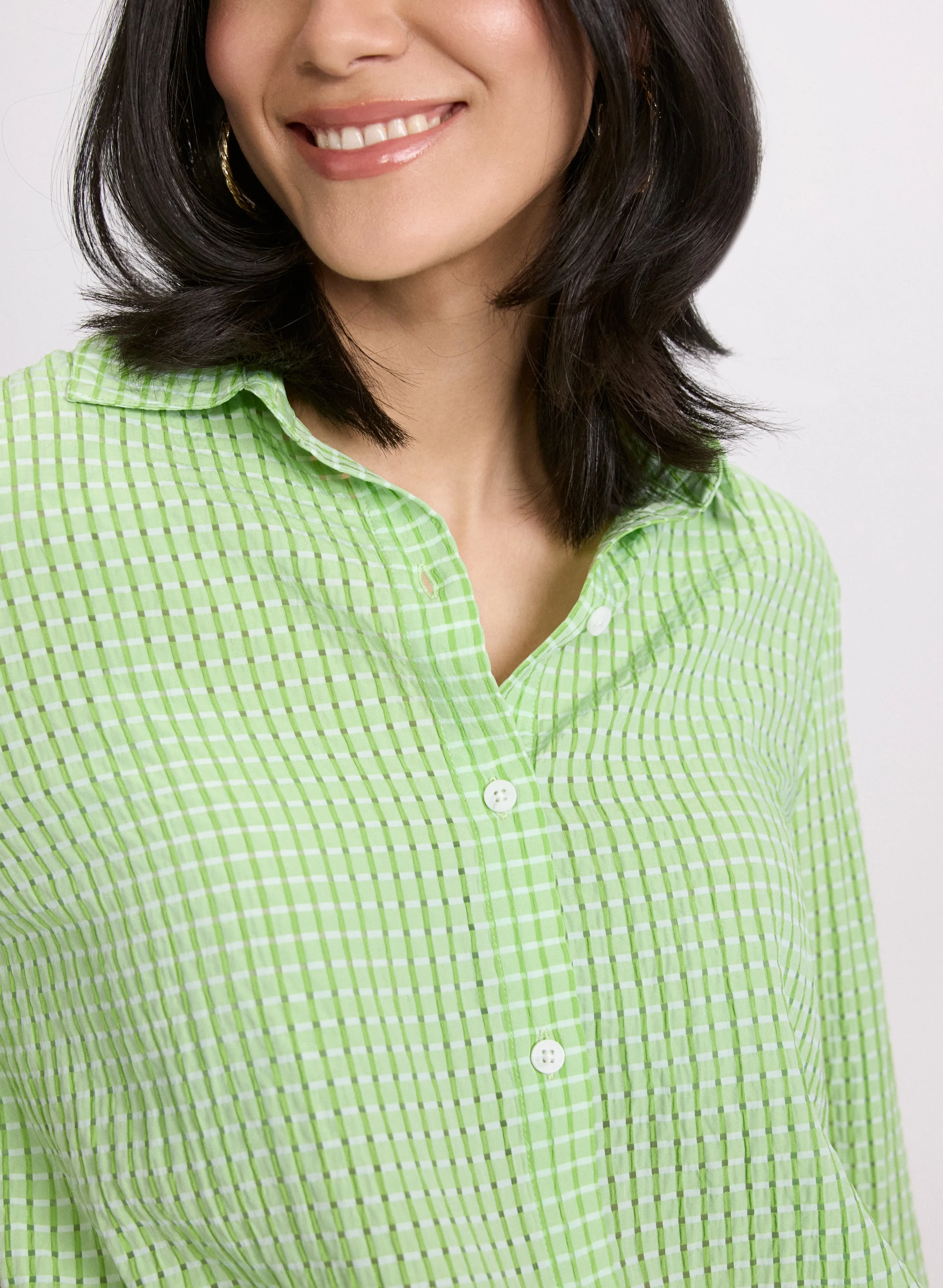 Textured Button-Down Blouse sold by Laura product image thumbnail 5