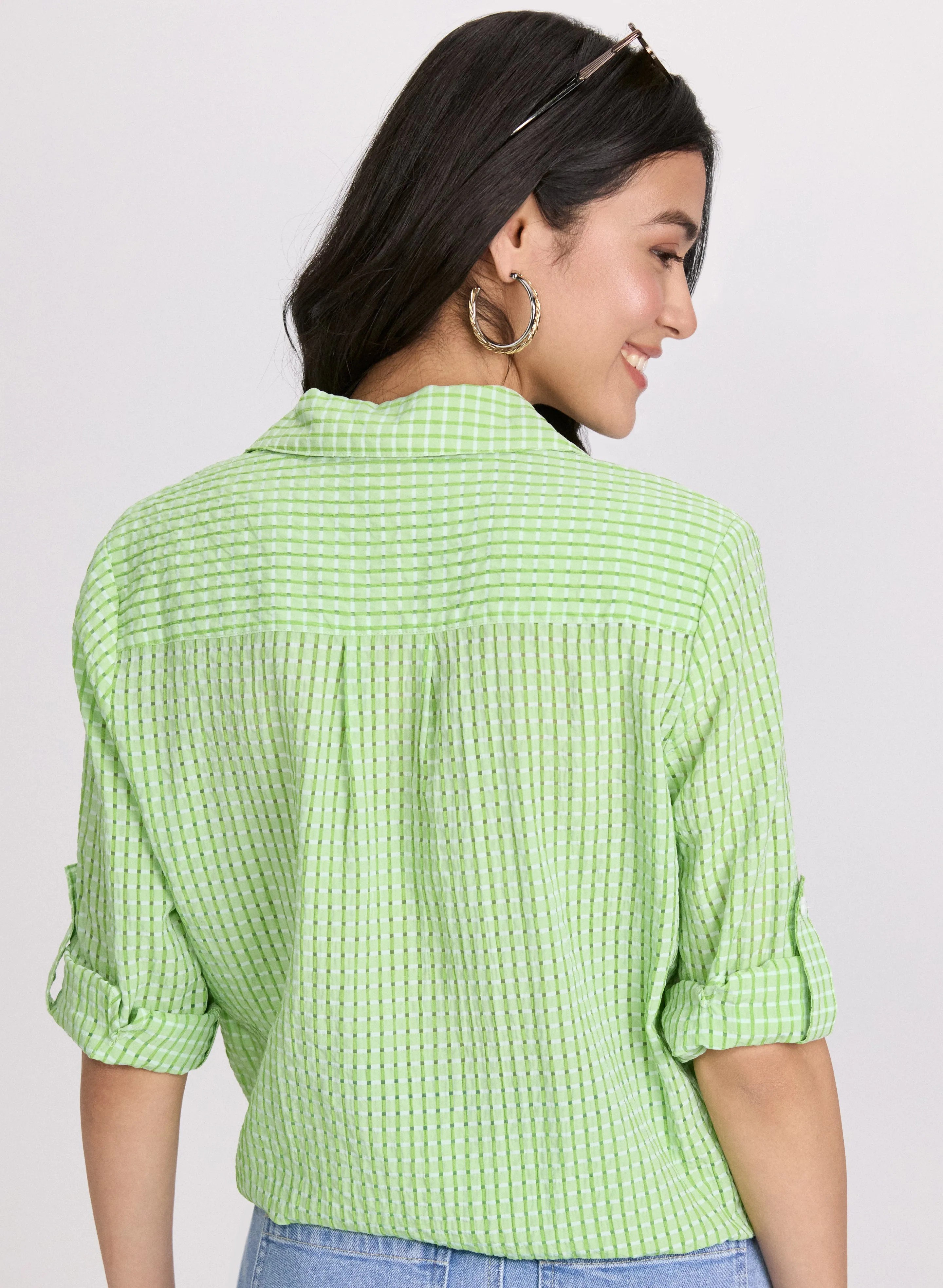 Textured Button-Down Blouse sold by Laura product image thumbnail 4