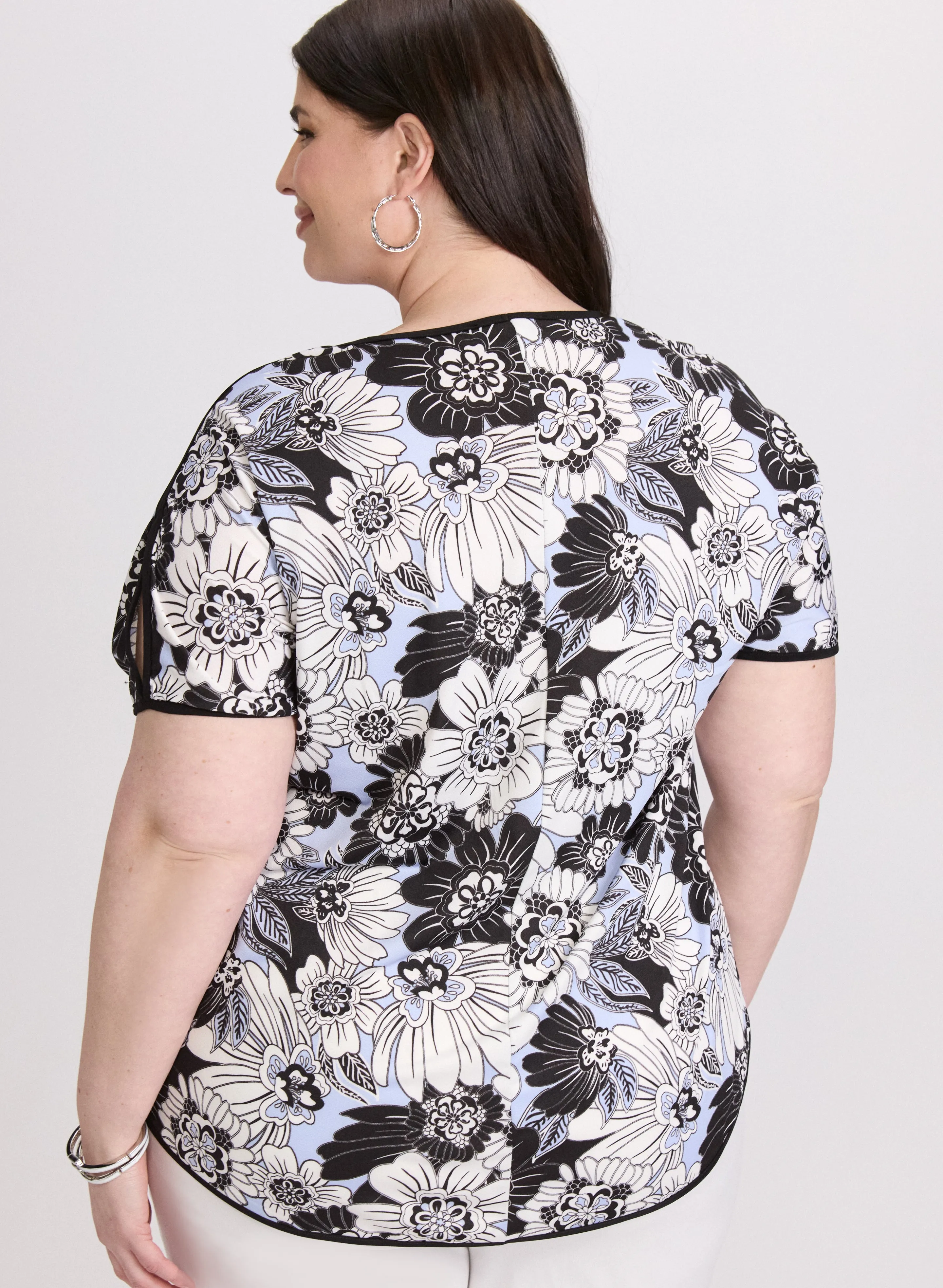 Floral Split Sleeve Top sold by Laura product image thumbnail 2