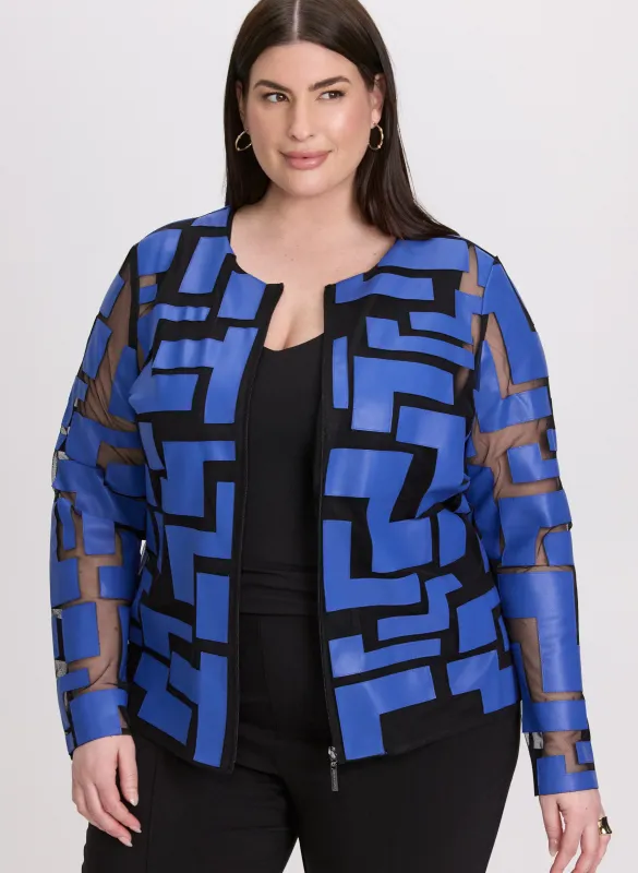 Joseph Ribkoff - Geometric Print Jacket made by Laura