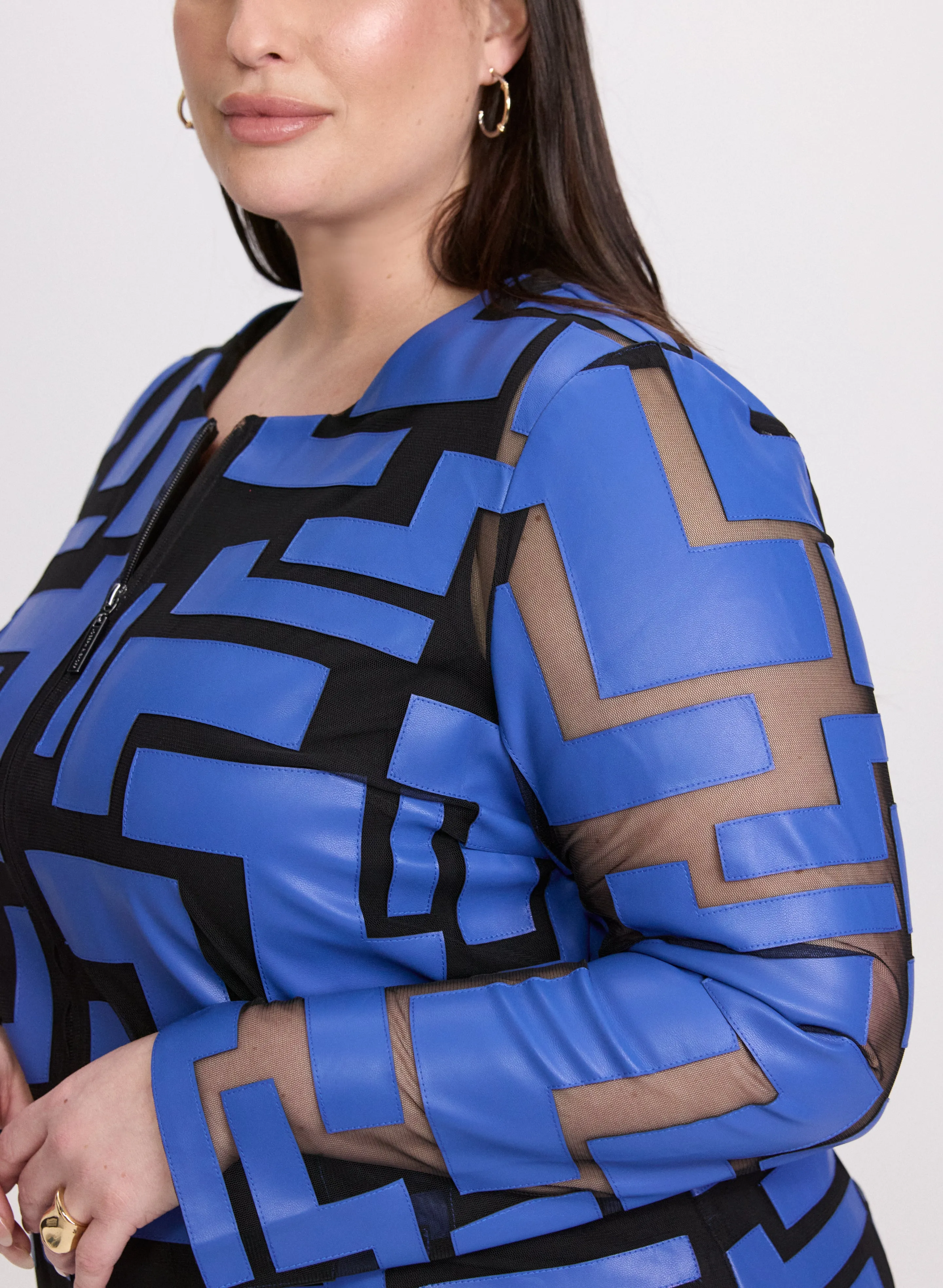 Joseph Ribkoff - Geometric Print Jacket sold by Laura product image thumbnail 5