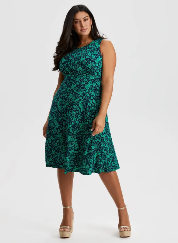 Floral Print Midi Dress sold by Laura