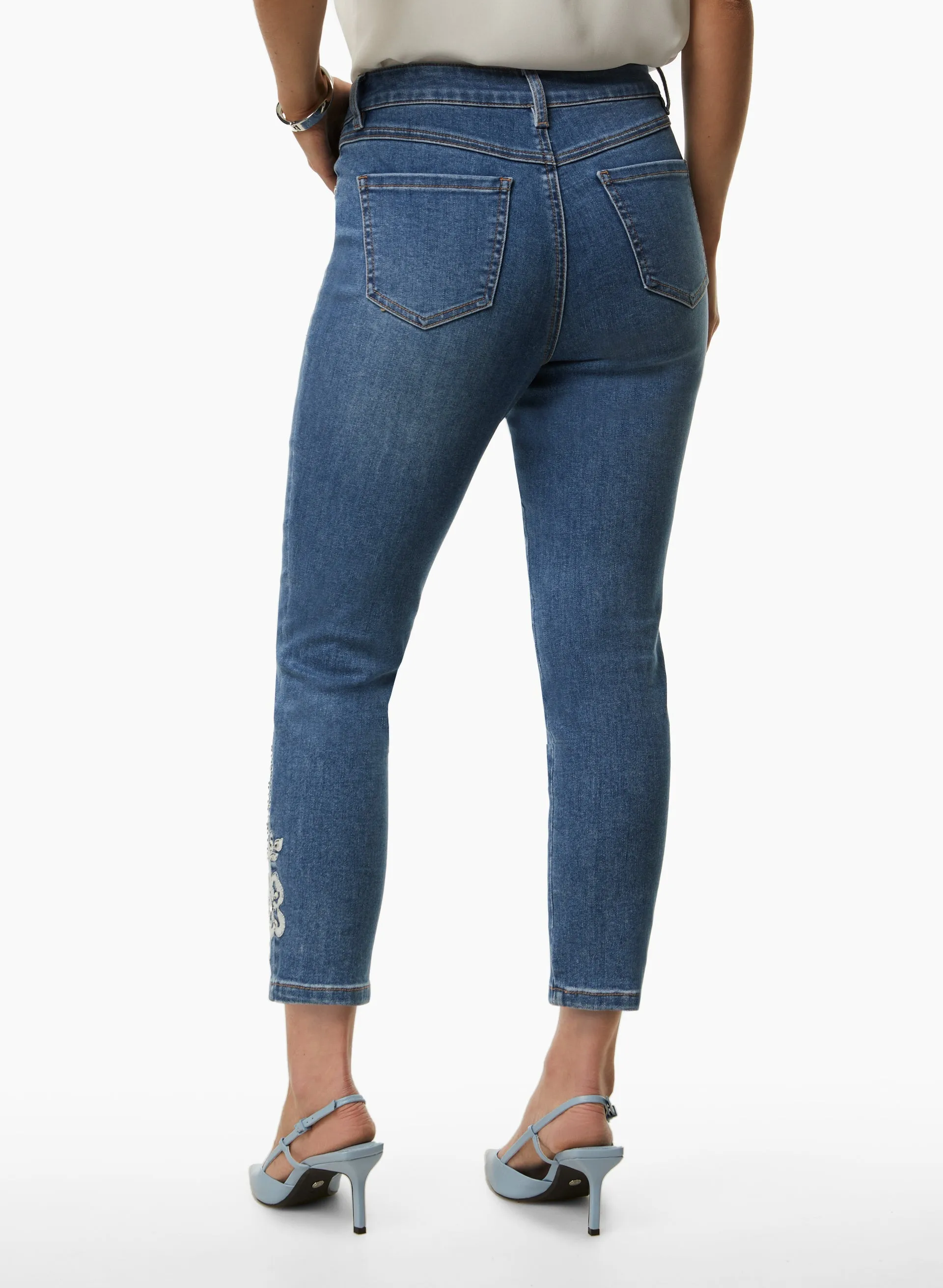 Embroidered Slim Leg Jeans sold by Laura product image thumbnail 2