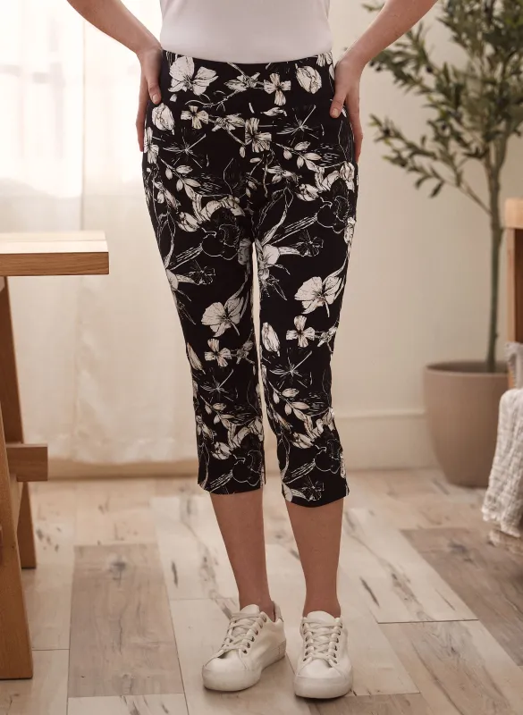 Floral Print Bengaline Capris sold by Laura