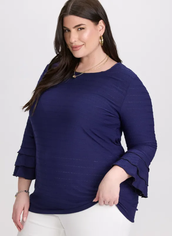 Embroidered Bell Sleeve Top sold by Laura