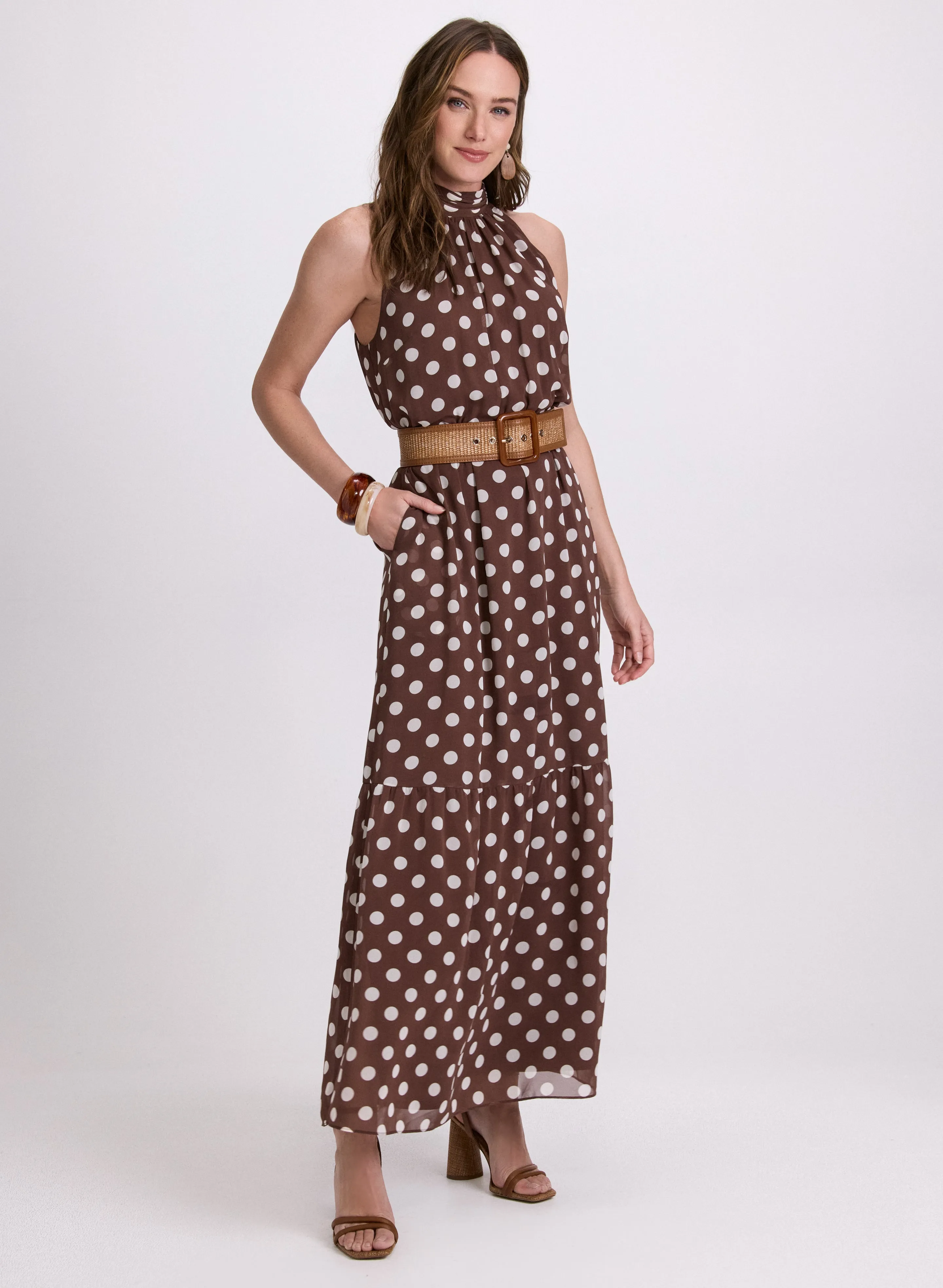 Polka Dot Halter Neck Dress sold by Laura